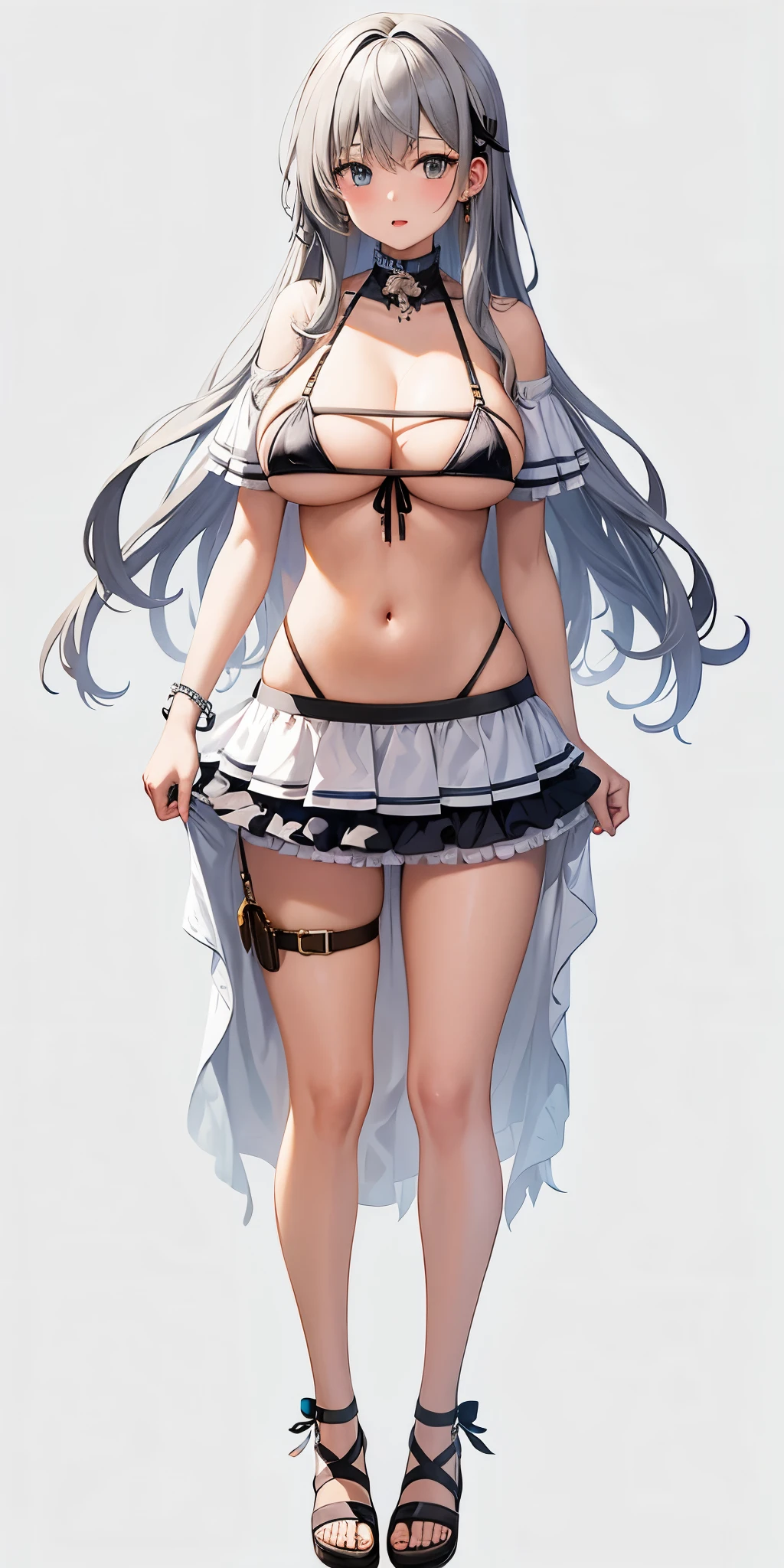 girl,Big breasts,long hair,bikini