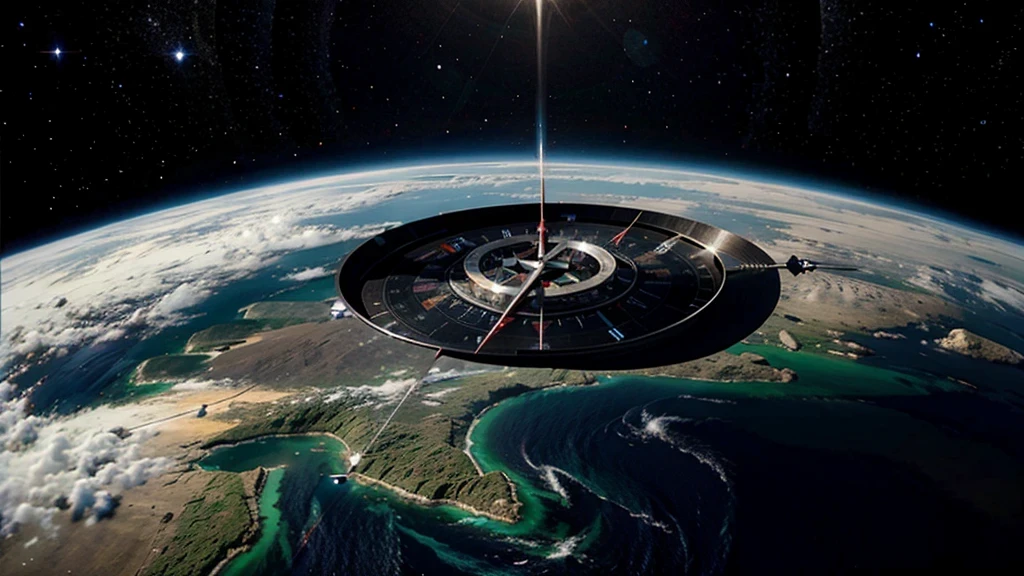 planet earth with compass
