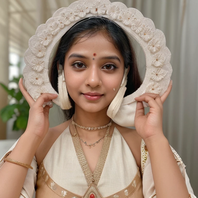 Create ai influencer very very cute beautiful face Indian