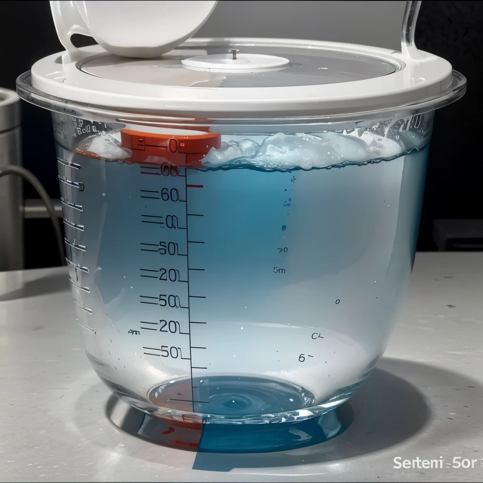 Table A: Validating the Assumption about Insulation

1. Measure about 40 ml. of distilled water with a graduated cylinder and add to a 150 mL beaker and heat to between 60 and 70°C.

Work on steps 2 and 3 while the water is heating.

2. Weigh and record the mass of two nested Styrofoam cups and cover in Data Table A.

Table A: Validating the Assumption about Insulation

3. Add about 60 mL of distilled water using a graduated cylinder and reweigh the cups, lid and water and record this mass in Data Table A. Calculate and record the mass of the "cold water".

4. Set up your calorimeter as follows: place the nested cups in a 400 mL beaker to prevent spilling the contents. Place the lid tightly on the cup.

5. When the warm water is between 60 and 70°C, you are ready to measure temperatures. Insert the thermometer in the calorimeter.

6. Measure the temperature of the water in the calorimeter (cold water) by inserting the thermometer through the hole in the cup lid. When the lid is on the cup, the thermometer should not touch the cup's sides or bottom. Keep the lid tightly on the cup during measurements so all the heat exchange occurs within the cup. Record this temperature in Data Table A.

7. Uncover the calorimeter and quickly pour the warm water into it. Be careful not to let the water spatter from the cup, or you will lose accuracy. Replace the calorimeter cover. Swirl the water carefully so as not to splash or spill the water. Record the temperature of the mixture in Data Table A as soon as it becomes steady, about 30 seconds after mixing. 

8. Reweigh the assembly and record the mass in Data Table A. Calculate and record the
mass of the warm water you added.