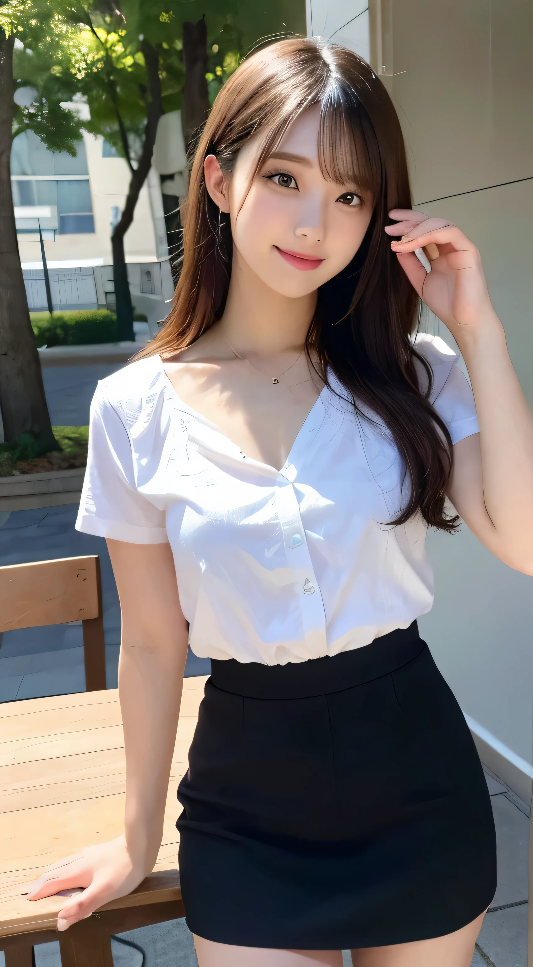 table top, highest quality, shape, Super detailed, finely, High resolution, 8k wallpaper, perfect dynamic composition shape, finely beautiful eyes, dress,medium hair, middle of chest, natural color lip, random sexy pose,smile,Osaka，20 year old girl，cute,mini skirt
