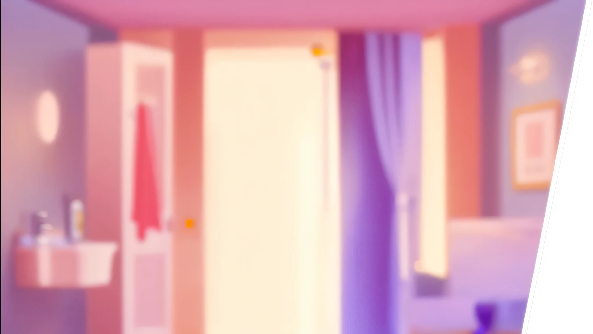 There is a blurry picture of a bathroom，There is a sink and toilet inside, Some background blur, background blur, background blur, Soft light gradient. No characters, soft and blurry, Soft blur and glow, distant blurry background, Very very low quality pictures, Blurry and dreamy illustration, Blurry and dreamy illustration, background blur, ballroom background