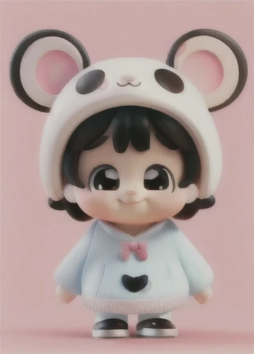 cartoon panda girl in a panda suit with a happy face, cute panda, Beautiful mouse girl, cute characters, rat face, panda, Cute kawaii girl, panda panda panda, Cute cartoon characters, a cute giant panda, cute anime face, Japanese mascot, girl cute and delicate face, mouse head, Clear and lovely face, Cute ears, cute cartoon