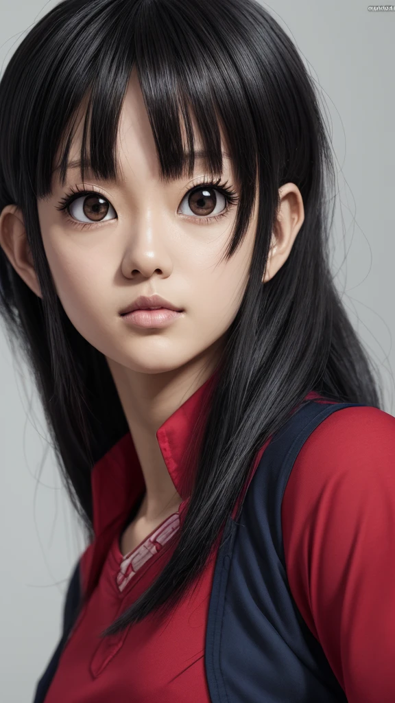 anime girl with black eyes and black hair,solo, chichi in dragon ball, blue Chinese clothes,clean detailed anime art, 4 k manga wallpaper, badass anime 8 k, stunning anime face portrait, detailed anime character art, detailed digital anime art, anime style 4 k, an edgy teen assassin, alice x. zhang, detailed anime art, detailed anime artwork, annie leonhart