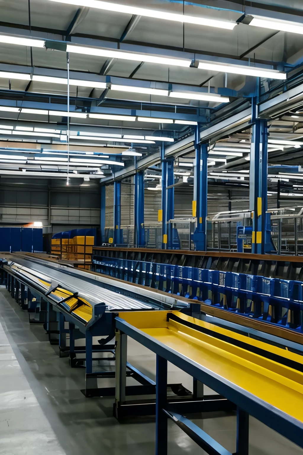 Factory conveyor No people