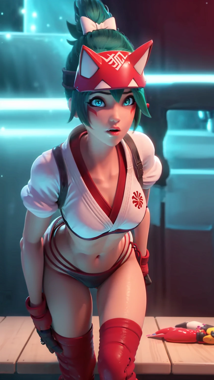 naked, topless, (owkiriko), kiriko \(overwatch\), green hair:0.7, red fox helmet, red sneakers, sexy pose, blushing, popsicle, simulated fellatio, holding popsicle, slutty bikini, string bikini, microbikini nsfw, ,cameltoe, sexy, realistic, realism, photorealism, photo-realistic, high contrast, (photorealistic:1.4), 8k high definition detailed realistic, (best quality, masterpiece:1.2), NSFW, photon mapping, radiosity, physically-based rendering, best quality, highly detailed, 1girl, pat pussy, cameltoe, front view, playground, slut, nsfw