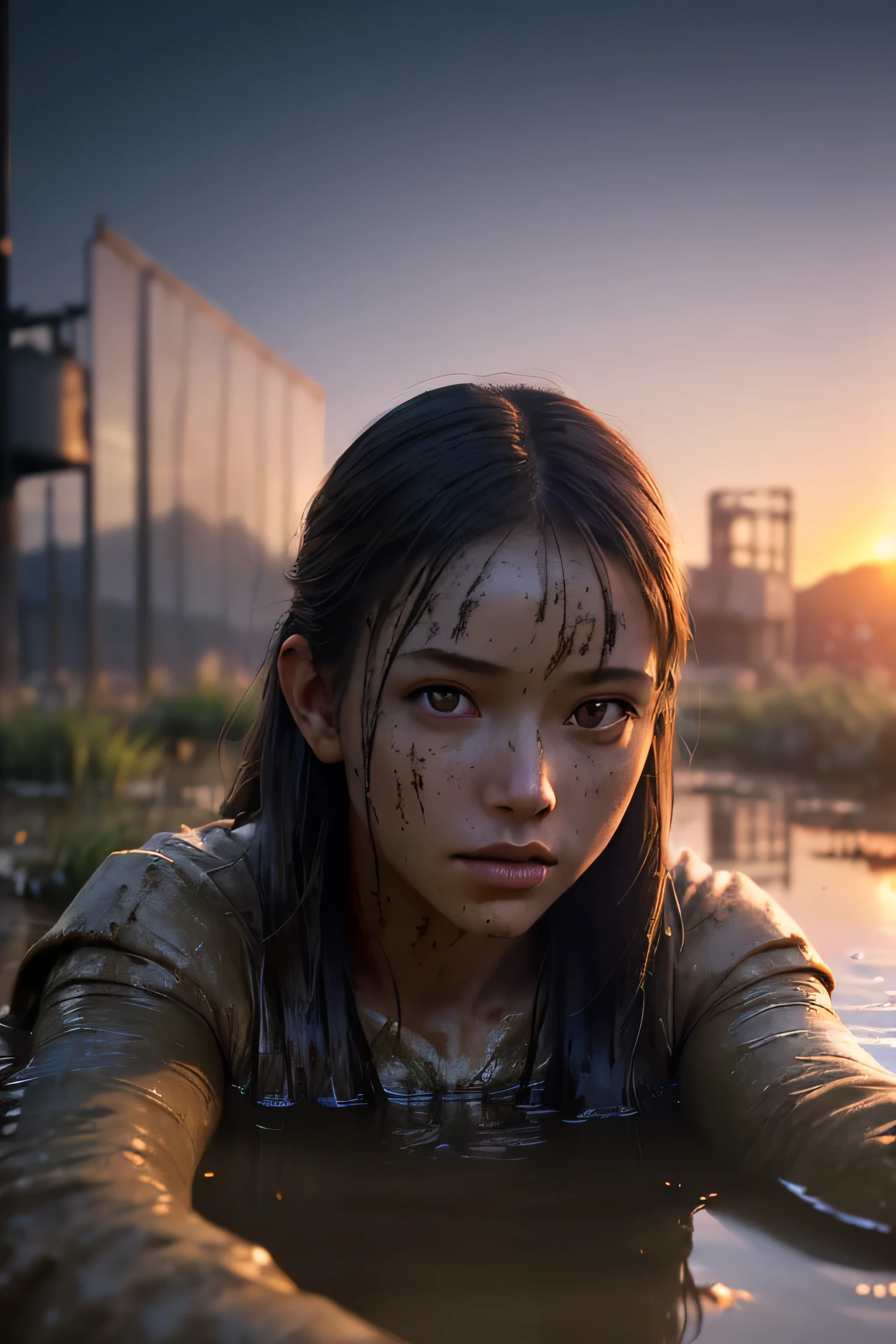 (Hyperreal:1.4),
(((full body shot:1.5))), raw, emotional, dynamic, distortion for emotional effect, vibrant, use of unusual colors, cute cinematography, (realistic, photo realistic:1.4),
zombie with twisted limbs, Eroded Rocks, Cloud Computing, Swamp, Artificial Intelligence Lab, 1girl, (20 years old:1.2), young girl, cute girl, pretty asian girl, kawaii,,
<lora:DetailedEyes_xl_bdsqlsz_V1:1> detailed eyes, detailed face, detailed skin,