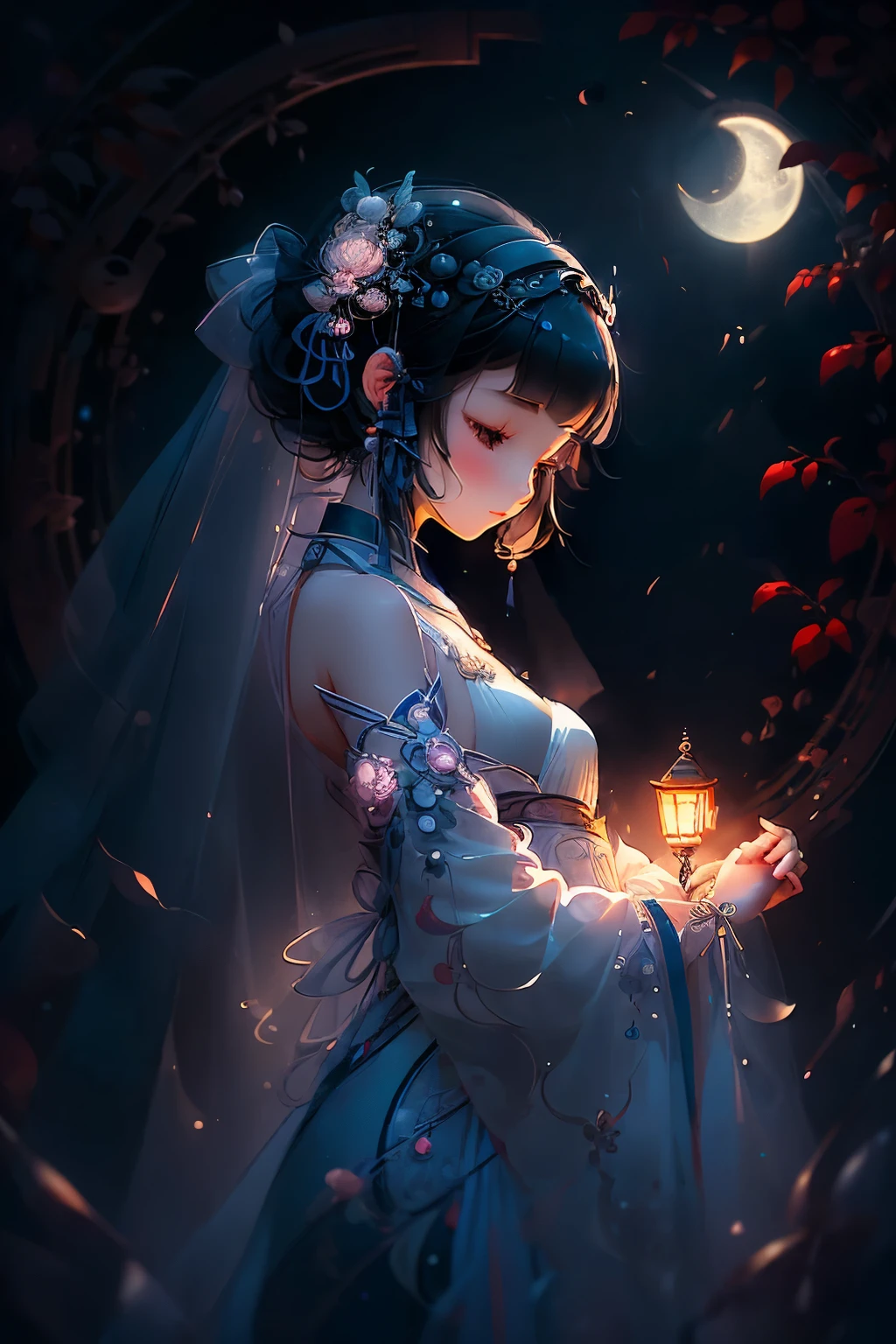 In the serene stillness of a dreamy night, a delicate and whimsical composition unfolds before your very eyes. A 2D animation, reminiscent of Japanese girls' manga, captivates your senses as you behold the enchanting scene.

A 's brace adorned with the shape of a crescent moon rests gently on a soft, pale shoulder. This gossamer-thin accessory, with its surreal quality, shimmers softly under the glowing moonlight. Each intricately designed curve and line exudes an ethereal dreaminess that warms the heart and calms the soul.

As you touch the shoulder, the delicate