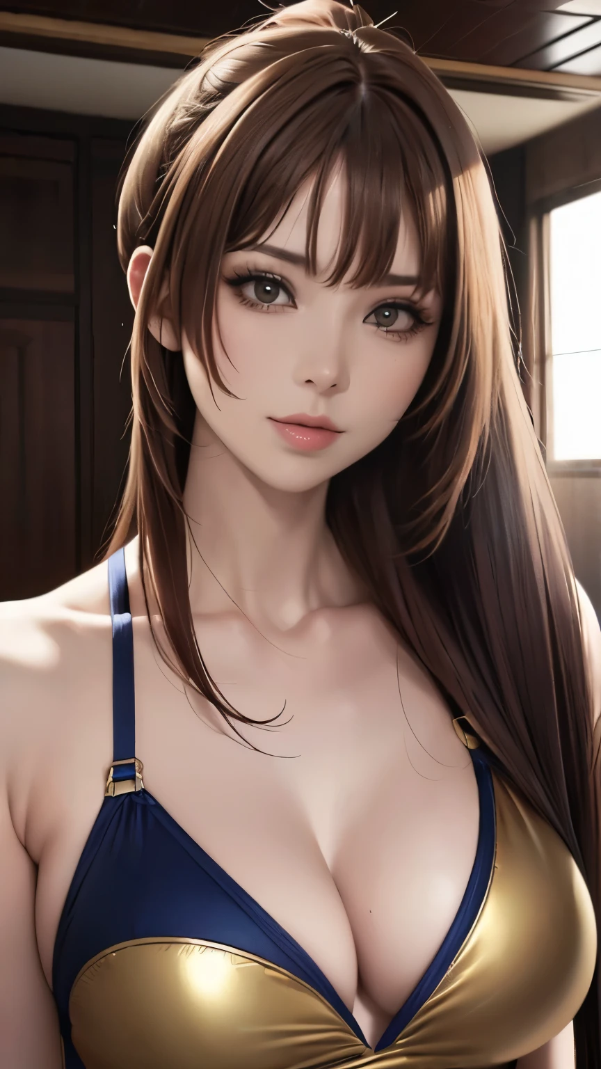 extreme close up,1 girl,(highly detailed skin),bent,,beautiful胸,(small breasts),pale skin,erect nipples,(fantasy art,best image quality,surrealist portrait,(8K),Super realistic,最high quality, high quality, High resolution, high quality texture,high detail,beautiful,be familiar with,Very detailed CG,be familiar withテクスチャー,realistic facial expression,masterpiece,sense of presence,dynamic,bold),ponytail,(super thin hair),(super soft hair),(ultra straight hair:1.5),long flowing bangs,extra light coppery amber hair,hair above one eye,dressed,baggy t-shirt,see-through sailor swimsuit