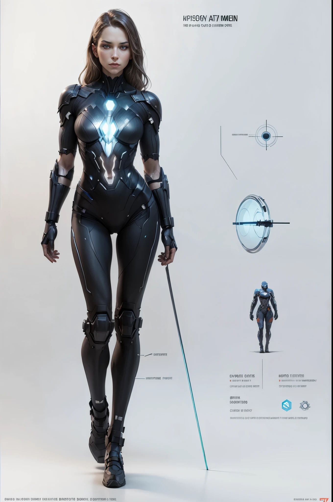 Invisible Woman from Marvel, frontal, full-length, looking at the camera, facing the audience, standing pose, simple background, three-dimensional light, detailed full-body concept, sleek digital concept art, beautiful full-body concept art, art trend, CGsociety full-length,
