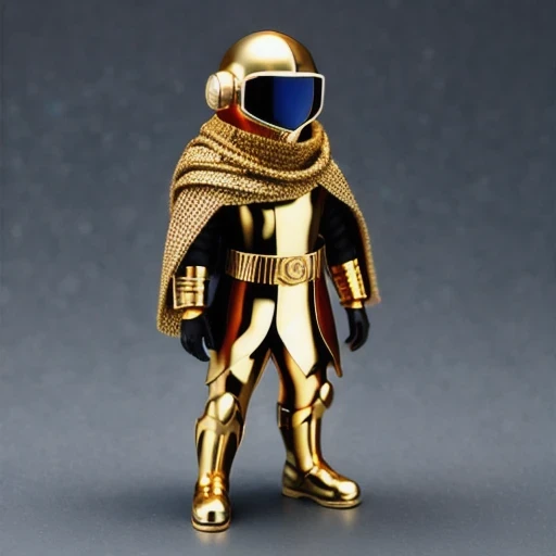 Brilliant Gold Diamond Maya Star（（Suede））Copper weapons, Burlap Cloak Mummy Hood Platinum Silk Cyberpunk Light Crossbow Space Station 1:60 miniature models, illustration, Side view, (Side view), Wear gold-rimmed reflective sunglasses, Carrying future weapons, very happy, Side view, whole body, 3d, (nautilus) octane rendering, perfect appearance, Collagen protein（（（Isometric art）））