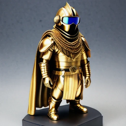 Brilliant Gold Diamond Maya Star((armor))Copper weapons, Burlap Cloak Mummy Hood Platinum Silk Cyberpunk Light Crossbow Space Station 1:60 miniature models, illustration, Side view, (Side view), Wear gold-rimmed reflective sunglasses, Carrying future weapons, very happy, Side view, whole body, 3d, (nautilus) octane rendering, perfect appearance, Collagen protein(((Isometric art)))