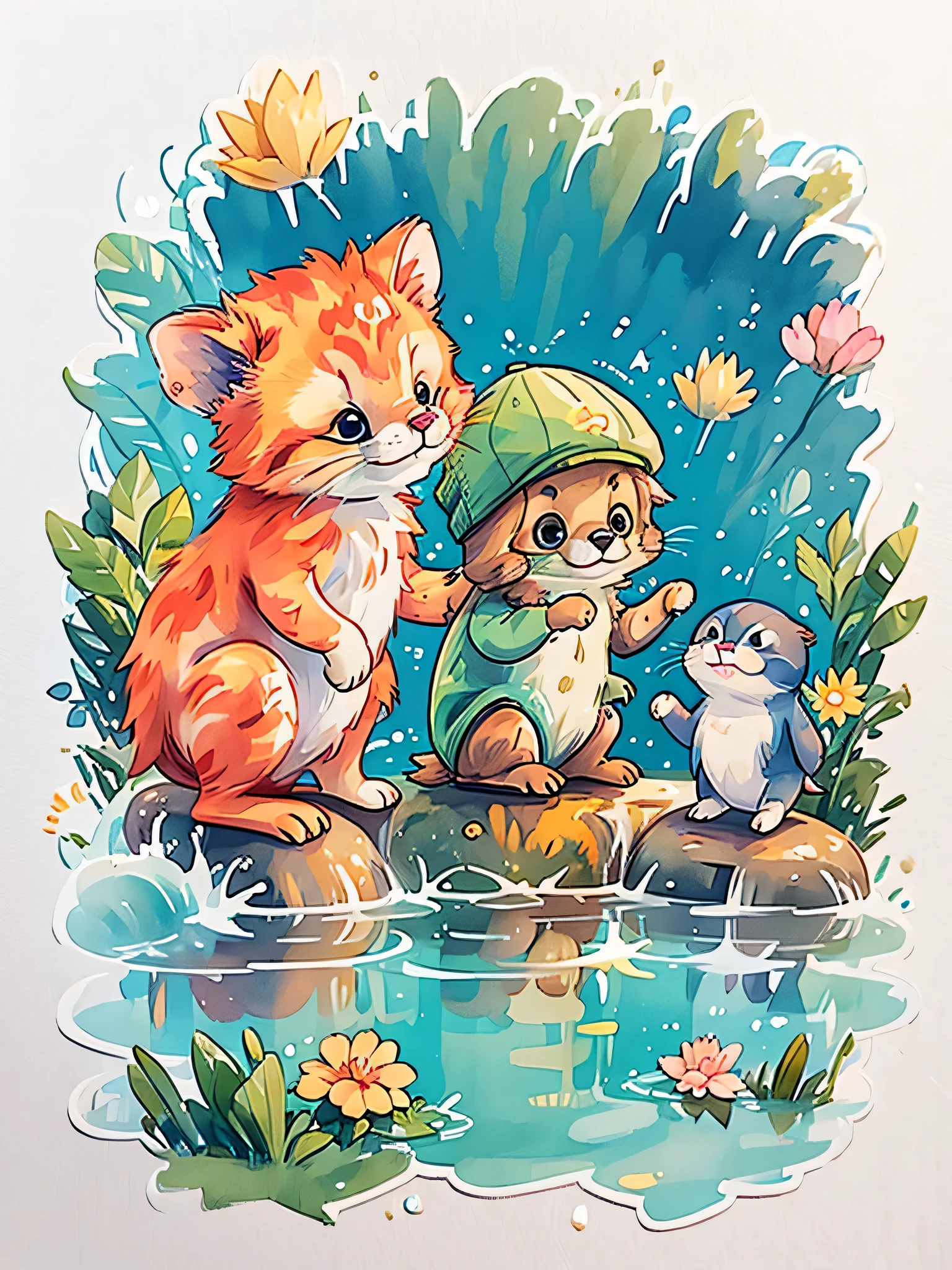 Fujio Akatsuka Style, Kawaii Design, Lots of cute animals