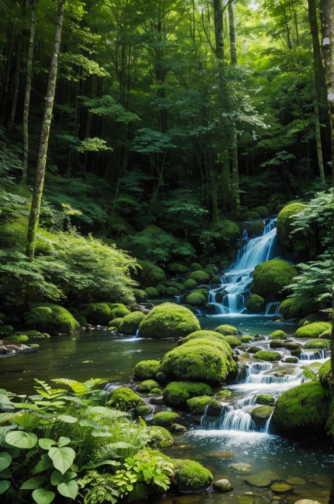 highest quality、lush forest and plants