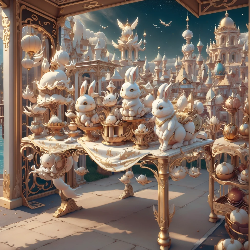 IvoryGoldAI、universe、Flying Vehicles、Rabbit shape、fantasy、