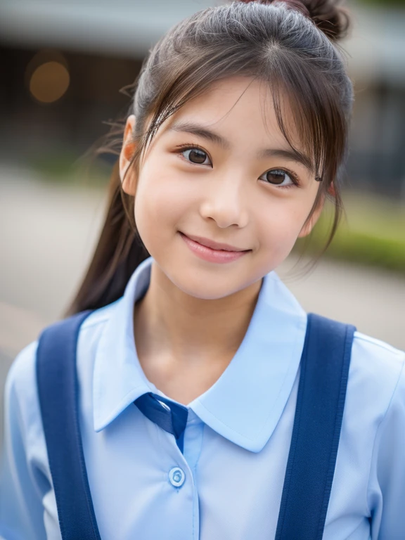 beautiful girl, ,small face,Clean eyes,small mouth,Are standing, On The Side Of The Street、young japanese woman、beautiful woman pictures、japanese model、60mm portrait、color photo portrait 4k、soft portrait shot 8k、10 year old girl,(8K、Raw photo、highest quality、masterpiece:1.2)、(realistic、Photoreal:1.37)、Super detailed、
1 girl、cute、alone、beautiful detailed sky、Are standing、date、(nose becomes red)、(closed your mouth)、(A cup breasts:1.5),professional lighting、Sony α7R4、Zecy 50mm F1.8、
small breasts、Beautiful eyes in every detail、(collared shirt:1.1)、uniform、Smile,ponytail,whole body,primary school student,closed mouth,