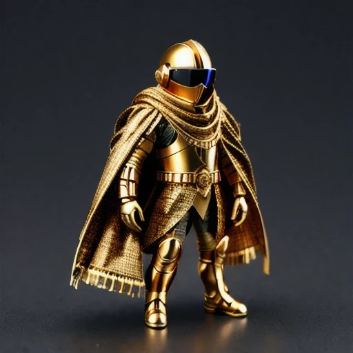 Brilliant Gold Diamond Maya Star（（armor））Copper weapons, Burlap Cloak Mummy Hood Platinum Silk Cyberpunk Light Crossbow Space Station 1:60 miniature models, illustration, Side view, (Side view), Wear gold-rimmed reflective sunglasses, Carrying future weapons, very happy, Side view, whole body, 3d, (Jade Sunglasses) octane rendering, perfect appearance, Collagen protein（（（Isometric art）））