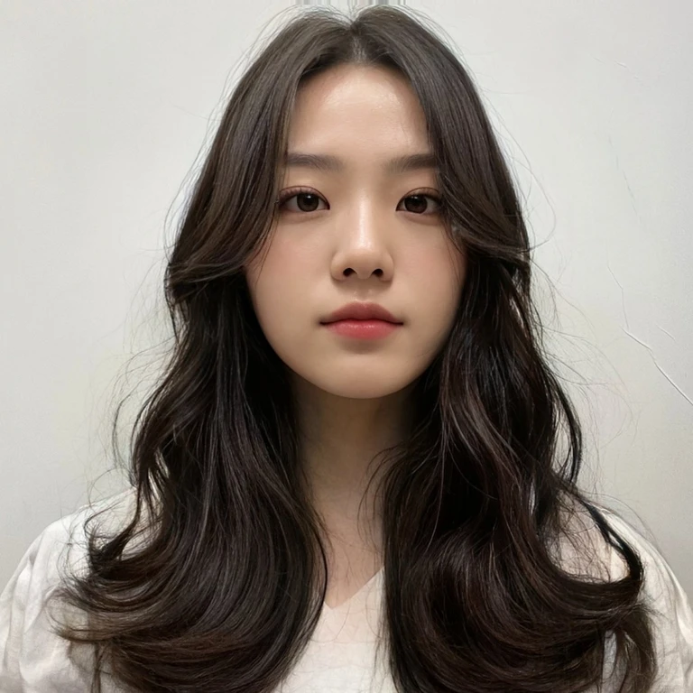 Best Quality, 8k, Masterpiece, (Portrait: 1.3), (photo realistic:1.4), (hyper realistic:1.4), Sharp Focus, looking at viewer, (smoother lighting:1.1), (increase cinematic lighting quality:0.9), realistic lighting, backlighting, light on face, ray trace, (brightening light:1.2), (Increase quality:1.4), sharp detail, (best quality real texture skin:1.4), finely detailed eyes, black_eyes, finely detailed face, 25 year old Korean woman