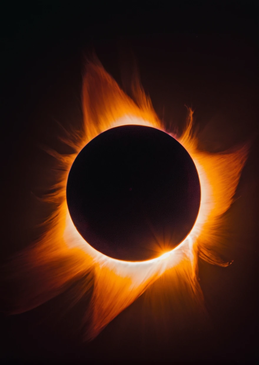 Generates a professional 8k UHD photo of a solar eclipse.