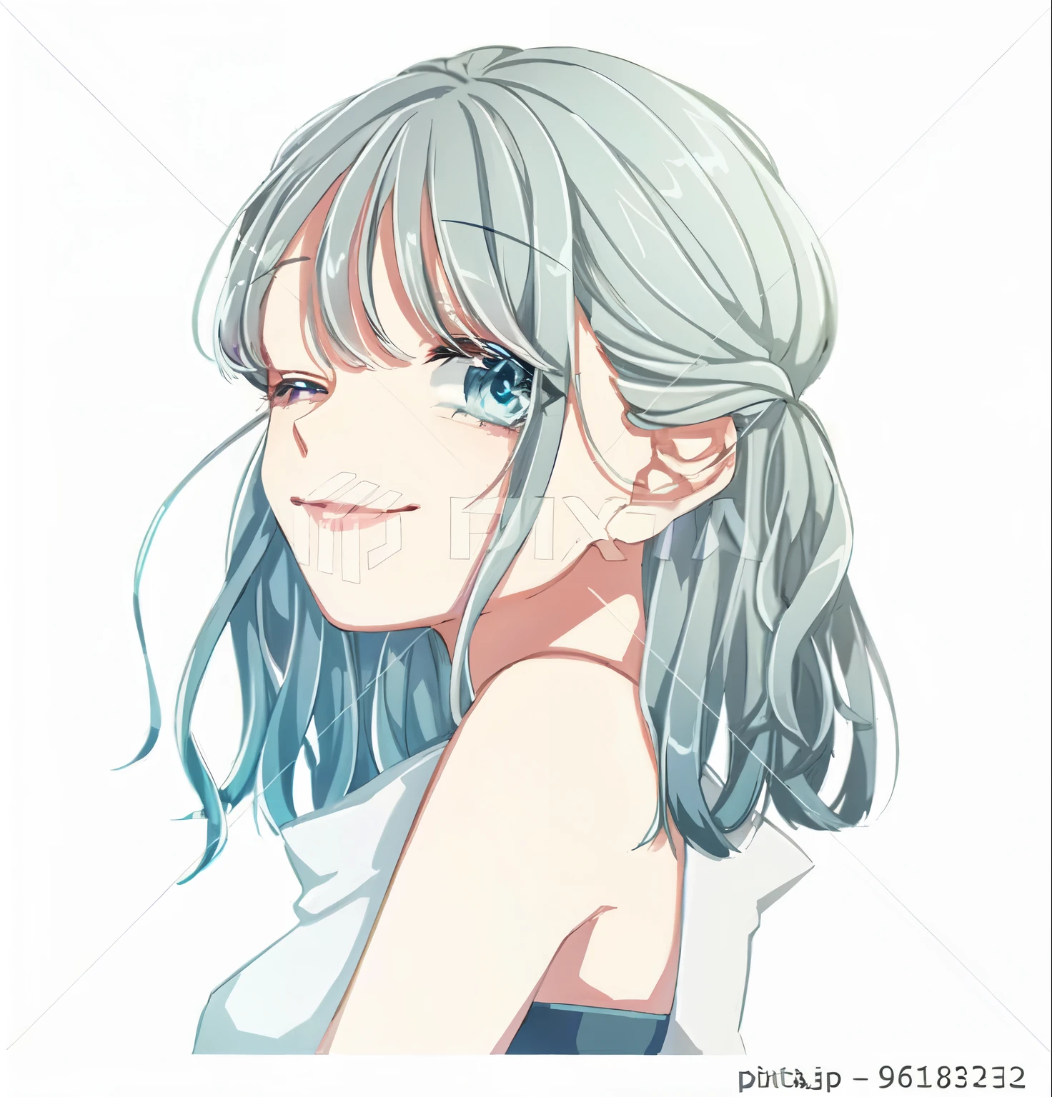 (((purple, Silver,))), Limited palette, contrast, amazing aesthetics, highest quality, gorgeous artwork
、smile、headphone、combing the bangs、hair long