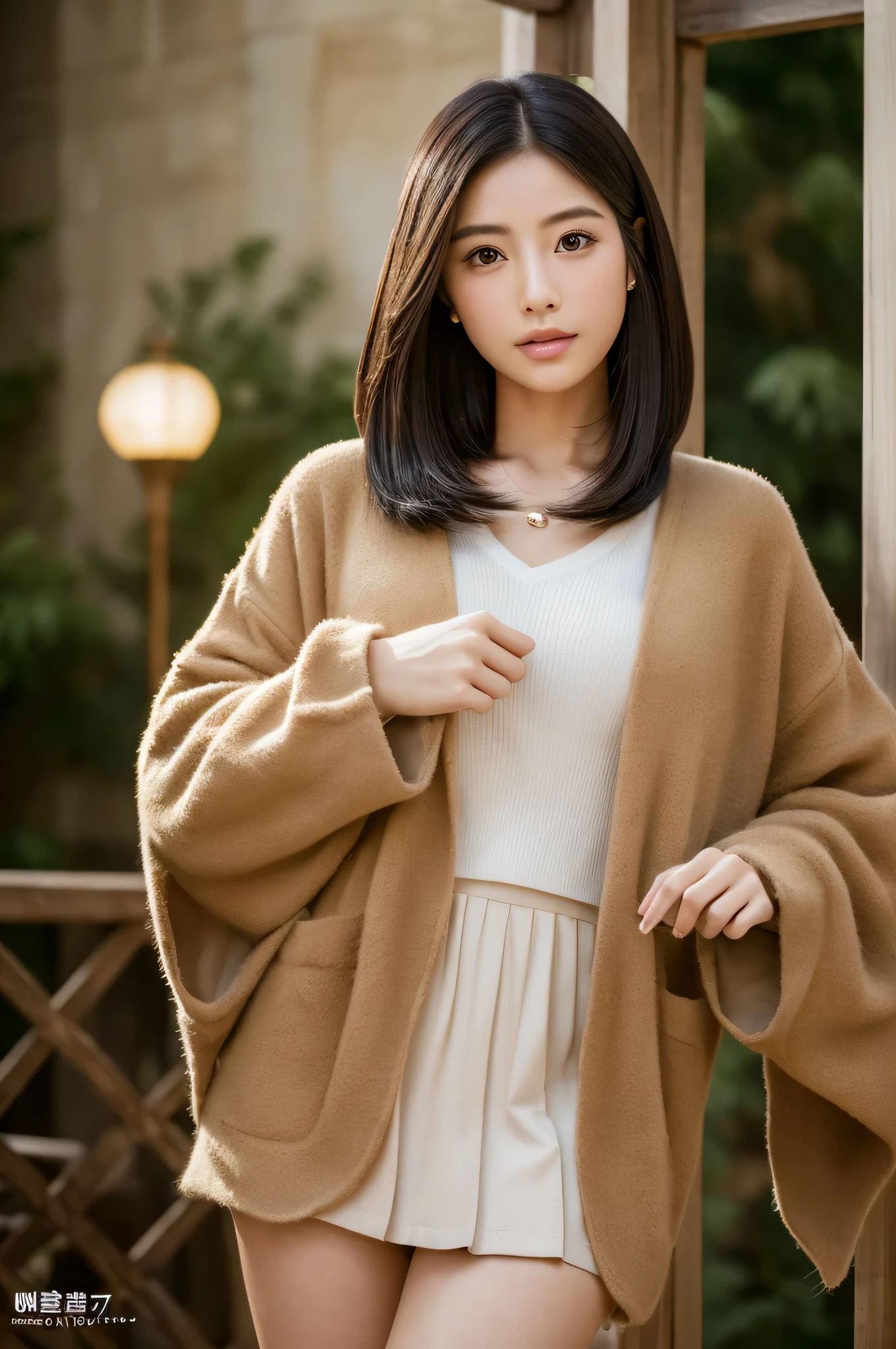 (Ultra - High resolution:1.5)(super detailed:1.3) (super high quality) (Super high quality:1.5) (realistic pictures:1.3) japanese woman 21 years old ((Fine and beautiful face:1.3)) ((realistic skin texture:1.3)) ((Precise, high-quality eyes:1.3)) ((Detailed and high-quality ears)) ((beautiful, My skin is very fair and transparent.:1.3)) ((beautifully groomed straight short bob hair))Complete body beautiful proportions Very beautiful HD picture quality wizard hermione witch's robe hogwarts pile of books in the background mini skirt whole body