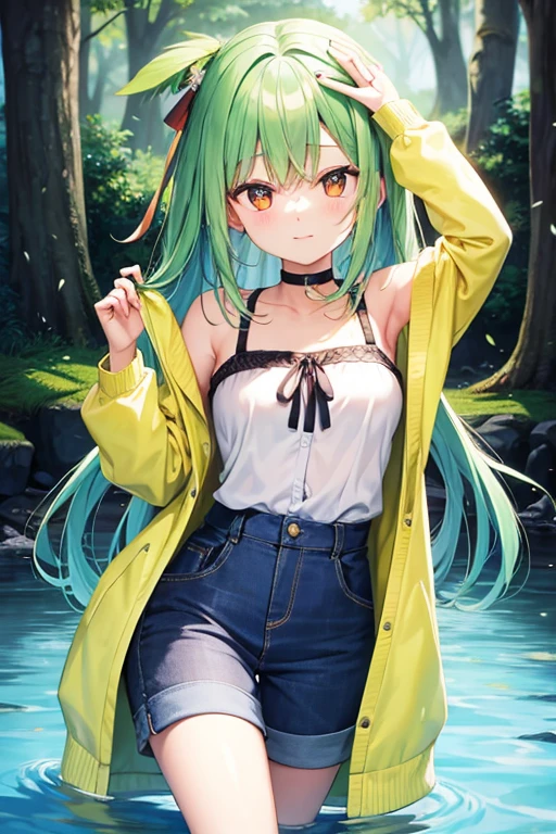 cute green axolotl