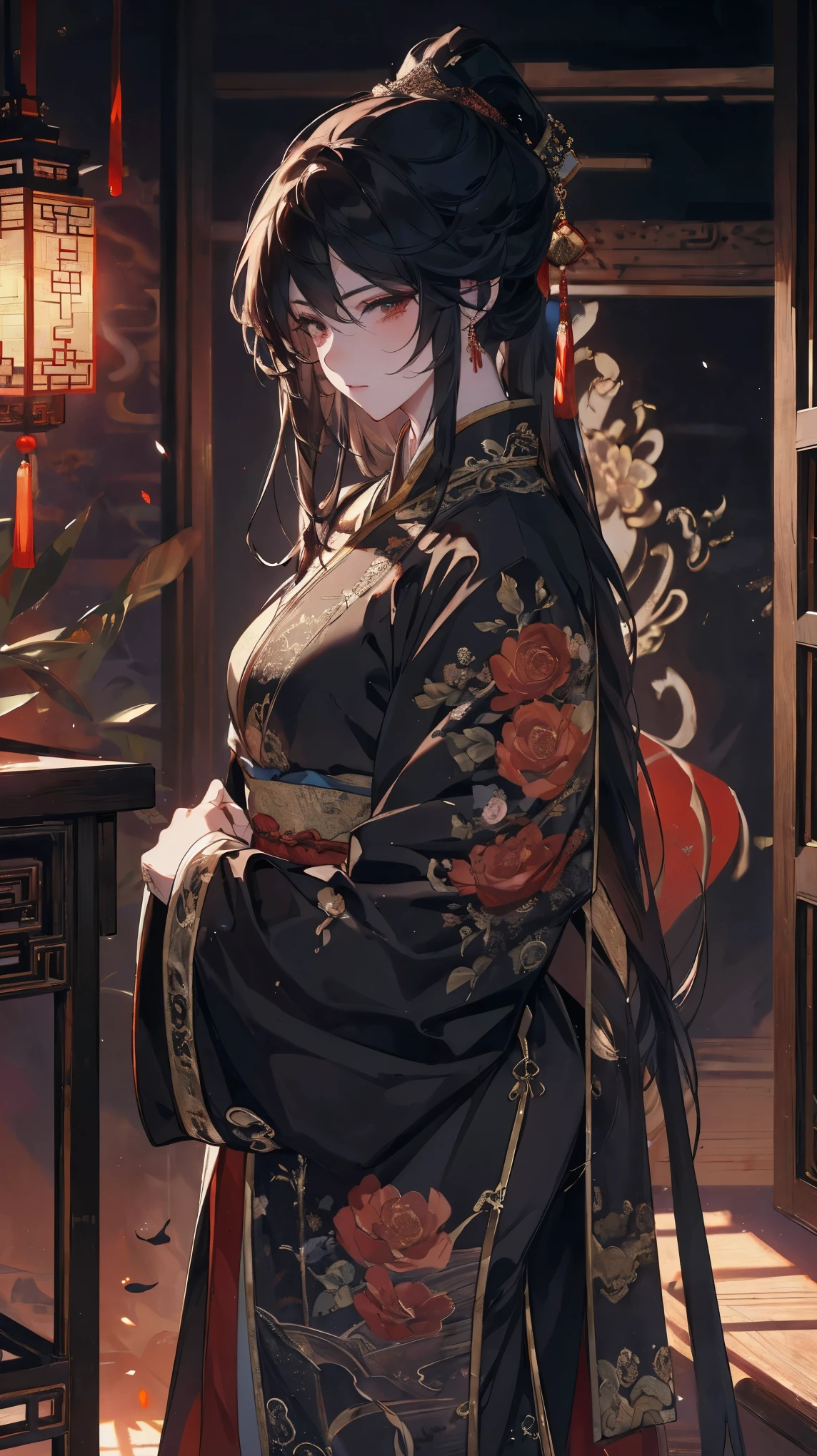 (extremely detailed 8K wallpaper),(ultra-detailed),(best quality),(masterpiece),(highly detailed),(cinematic lighting),(Original),Cold ligh,moody,(Chinese elaborate-style painting ),ink style