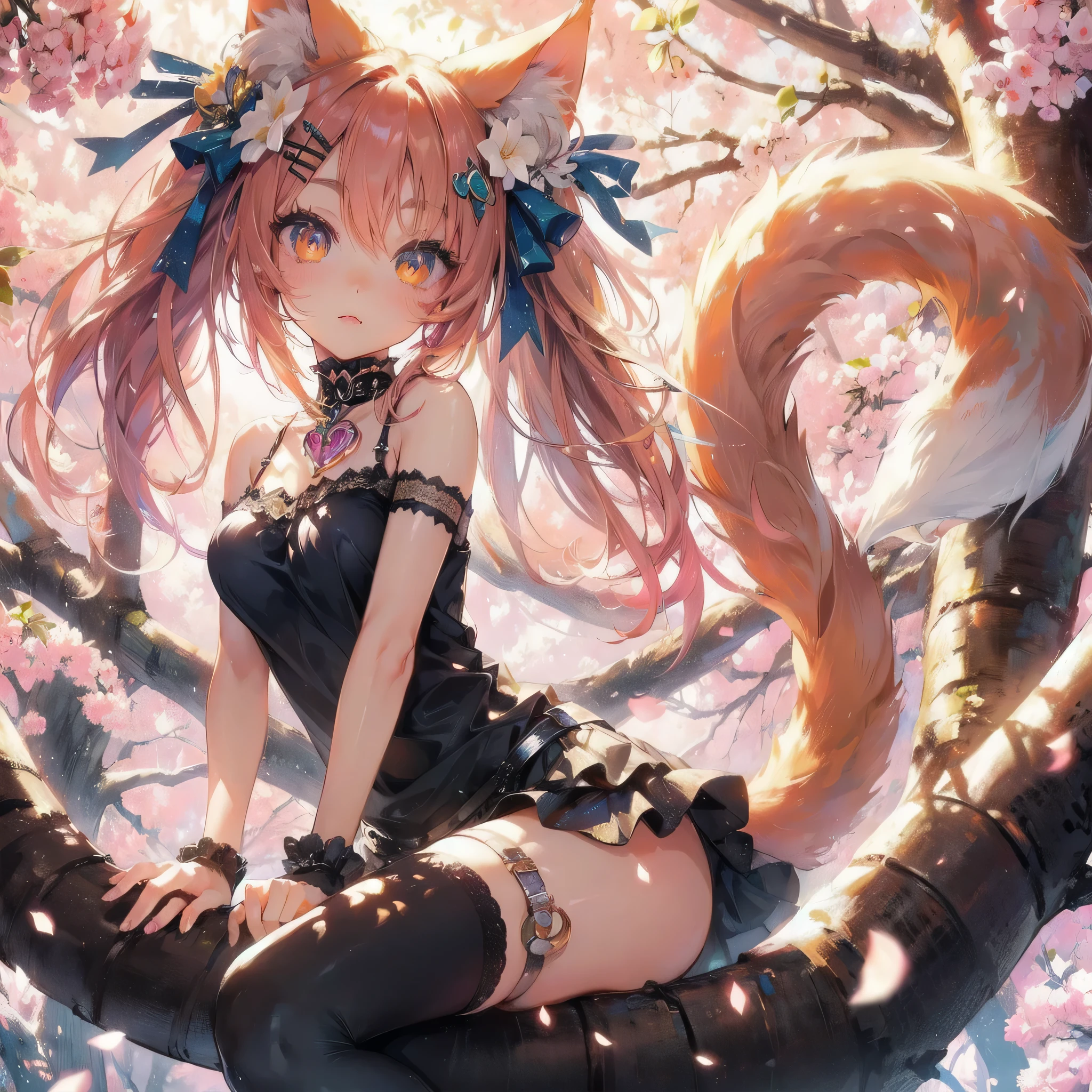 high quality,hd,16k,sharp line,1girl,fantasy,cat ears cat tail,beautiful hair ,cute face, large breasts ,nice legs,,focus girl,detailed beautiful face,detailed clothes,beautiful eyes,sexy,dynamic angle