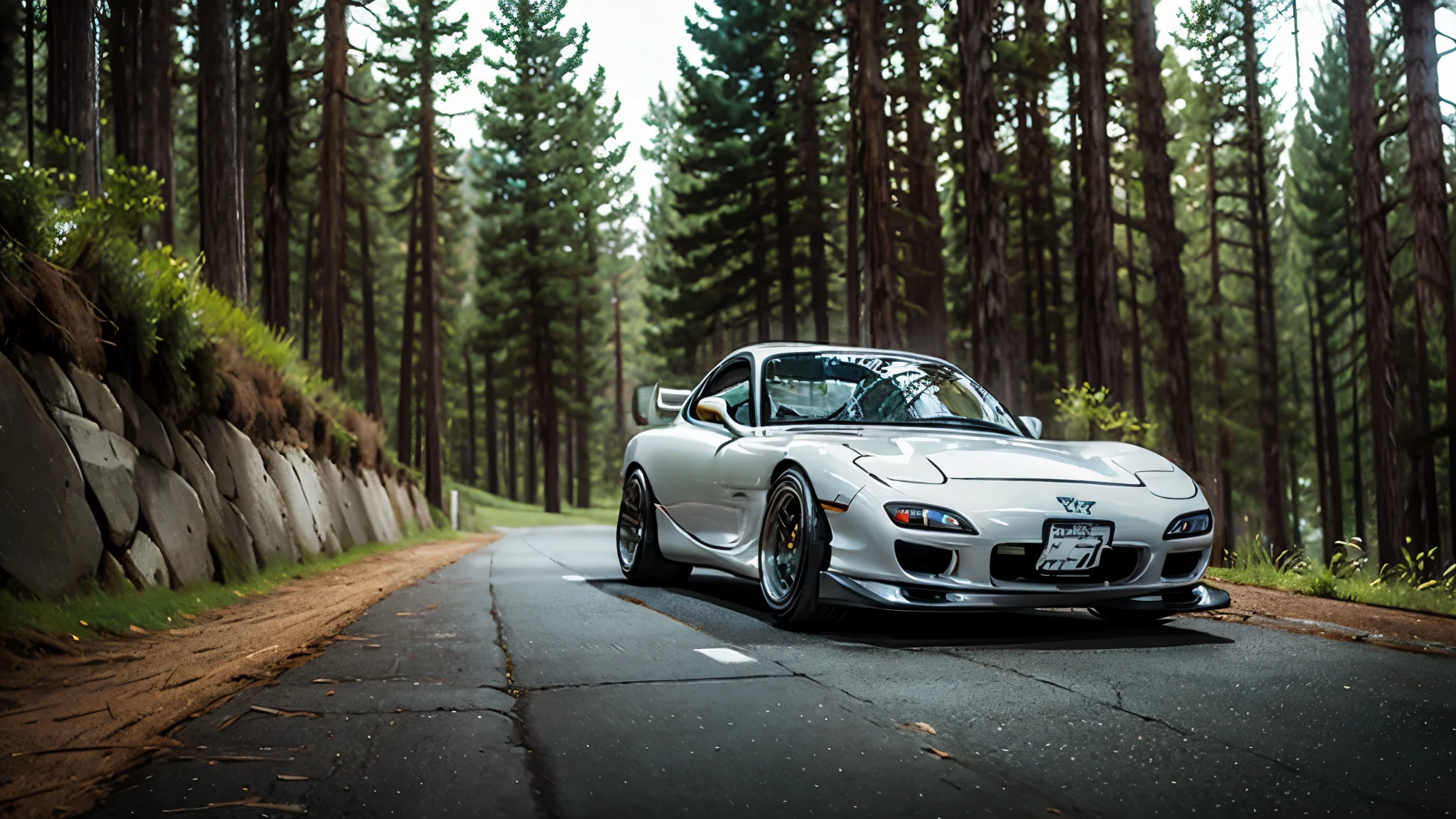 rx 7, canyon forest, drifting