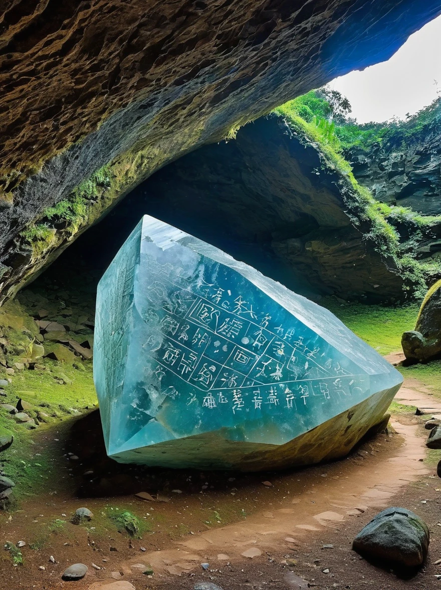 Unknown geometric remains，In the underground hole，A huge geometric ruin。Its shape is intricate，It seems to be the crystallization of wisdom beyond the times。Mysterious symbols are engraved on each boulder.，As if telling ancient secrets。And this is just the tip of the iceberg