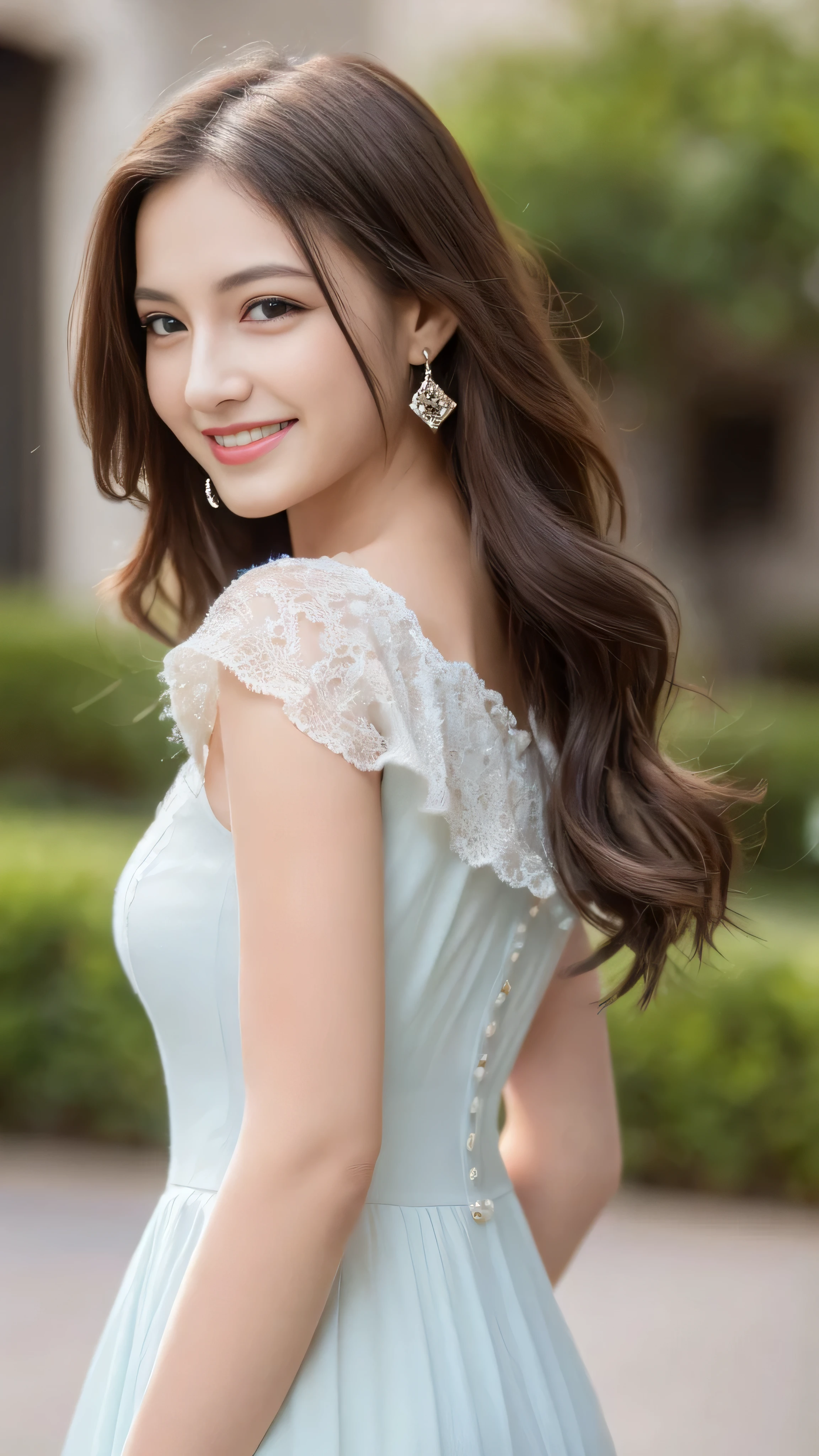 (highest quality, 16K, masterpiece: 1.3), (movie actress:1.4),beautiful woman with perfect figure: 1.2, 1 female, alone, (Nationality is random:1.4), wearing a pendant, strapless、elegant long dress、(very affectionate smile:1.2)、 highly detailed face and skin, fine eyes, double eyelid, ((full body shot:1.3))、