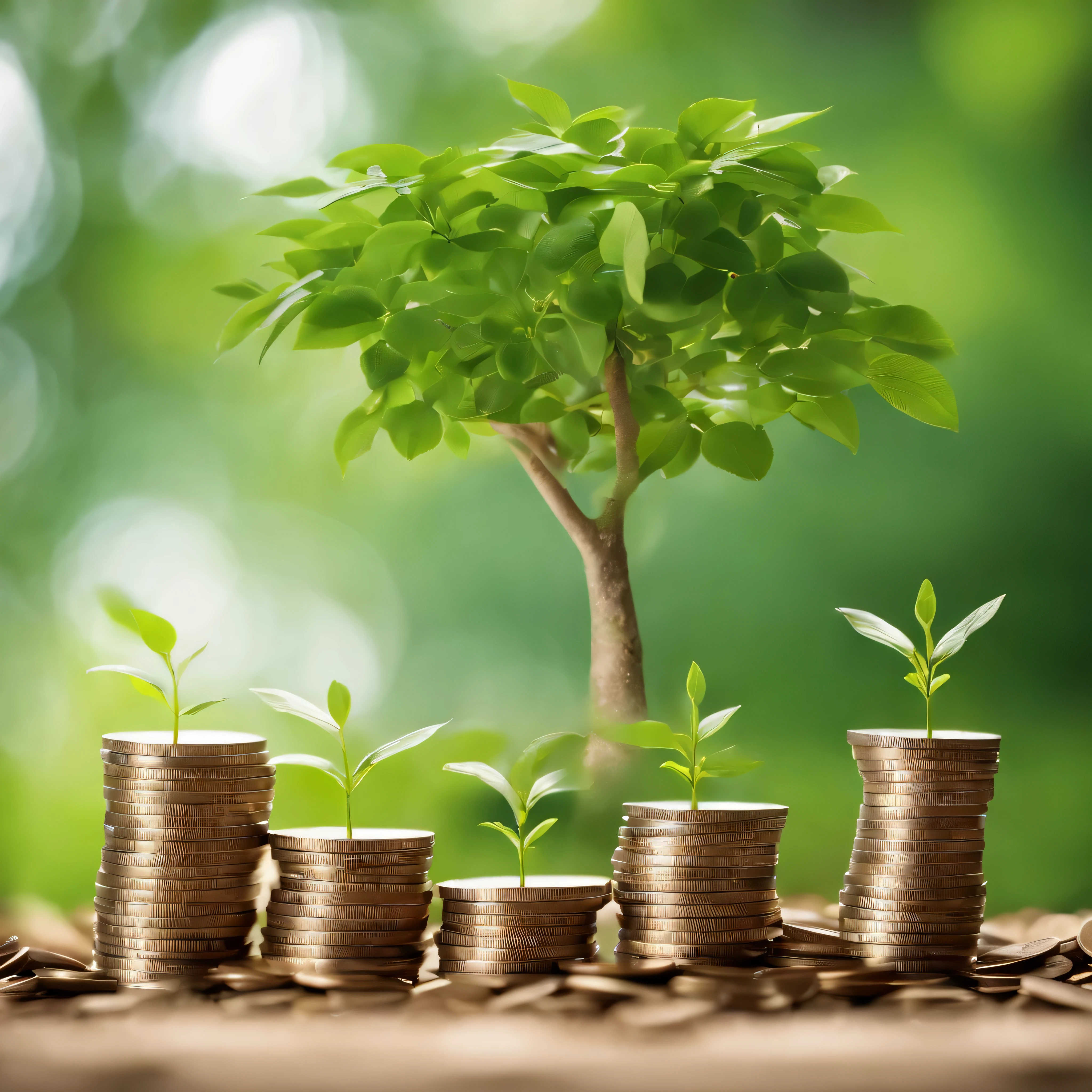 (best quality, 4k, highres, masterpiece:1.2),ultra-detailed, realistic:1.37, blurred natural background, investment concept, saving money, profit, seedling, return on investment, financial growth, thriving plant, wealth accumulation, green foliage, money tree, success, financial security, blooming future, fruitful investment, thriving economy, prosperous investment, flourishing finances, abundant returns, money management, financial planning, stock market, increasing wealth, fruitful savings, money-saving strategies, thriving opportunities, financial prosperity, flourishing savings, prosperous future, flourishing investment, prosperous growth, financial independence, thriving portfolio, bountiful harvest, lucrative investment, fruitful ventures, thriving investments