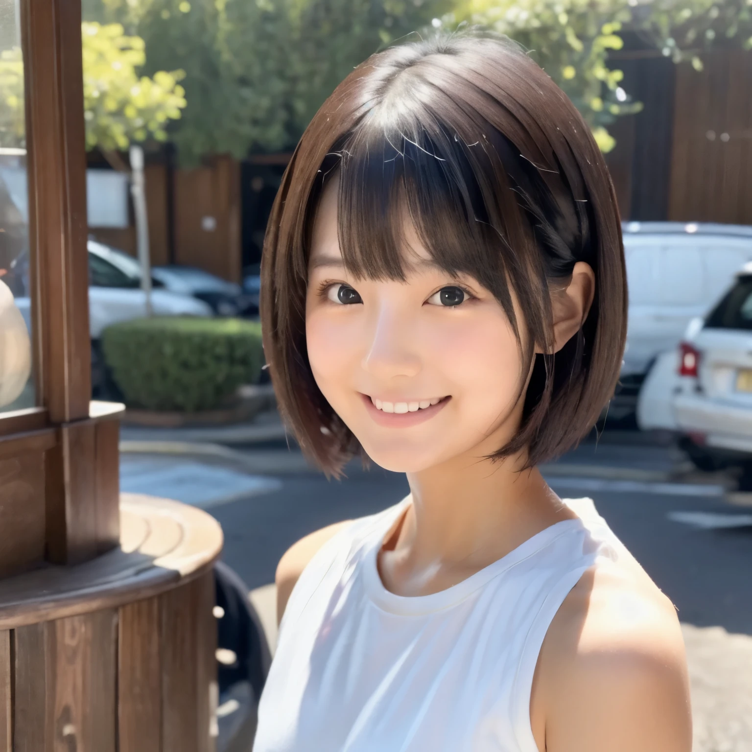 ( best quality:1.5), 1girl, solo,short hair, round face, Japanese,
