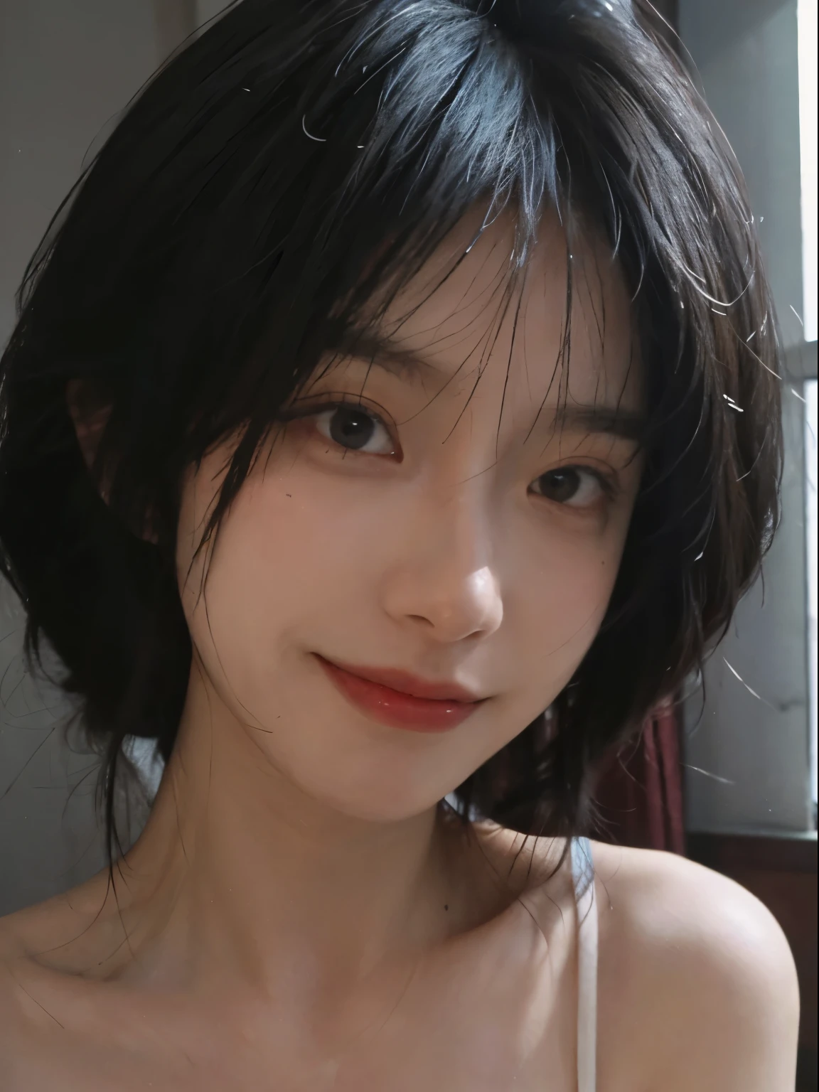 best quality, ultra high resolution, White background,(realistically:1.4), girl, sweet smile,Delicate, beautiful and fair skin,Realistic and realistic,美丽delicate eyes, ridiculous, Incredibly Ridiculous Resources, Huge file size, 超Level verbose, High resolution, Very detailed, ,A pair of eyes as clear as snow,Royal sister,black long straight, looking at the audience,Highly detailed facial and skin textures, delicate eyes,surreal,Super real photos,Very detailed CG unified 8k wallpaper,(masterpiece),(best quality),(Super detailed),(Super real photos),(Best character details:1.36),There is light on the face, movie lighting,illustration, Very detailed,Level verbose, High resolution, Very detailed, best quality, masterpiece