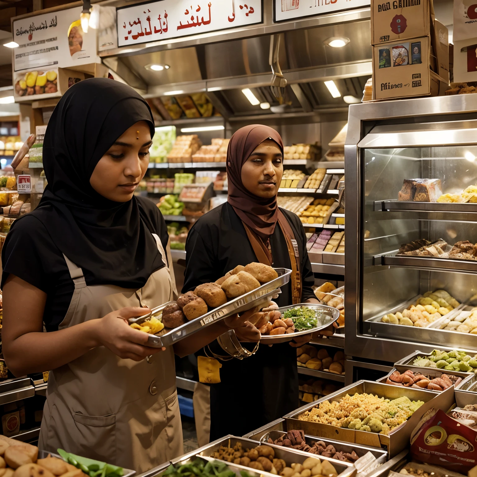 Muslims, Hindus, Buddhists and Christians buy food from Muslims