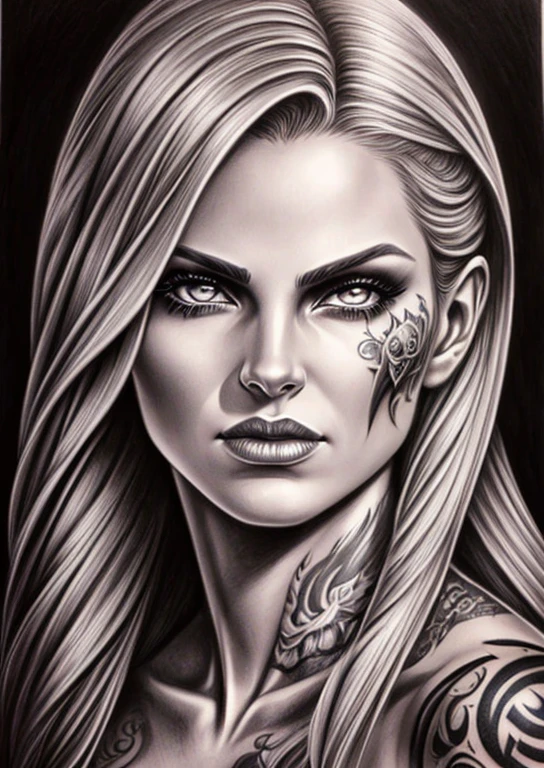 charcoal pencil drawing, black and white sketch,4k, best quality, realistic drawing, professional sketch, a drawing of a woman with a skull in her mouth, aetherpunk digital art with airbrush, digital art with airbrush, in the style of Anne Stokes, painting monochrome airbrush, realism tattoo drawing, realism tattoo drawing, detailed matte fantasy portrait, realism tattoo drawing, epic pencil illustration, demon woman, detailed airbrush art, airbrush art, inspired by Anne Stokes