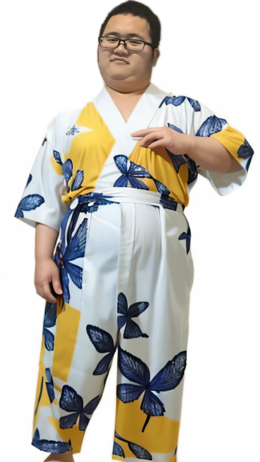 Yukata figure、butterfly々The design、fat man