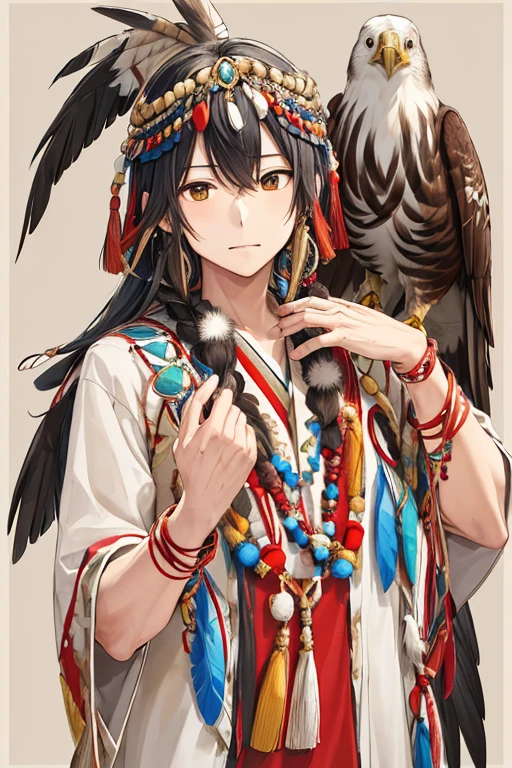 Native American feather ornaments、reflects their culture and beliefs。These ornaments are、usually、Hawks and Turkeyade from the feathers of birds such as eagles。Feathers are considered sacred、Symbolizes spiritual power and protection。Feathers are used as head ornaments and necklaces.、earrings、Used as clothing decoration、indivual々の部族やindivual人の身分や功績を示す場合もあります。Also、They are also worn during certain ceremonies and festivals.。In Native American culture、Feathers represent connection and harmony with nature、And it plays a very important role as a symbol of spiritual power.。