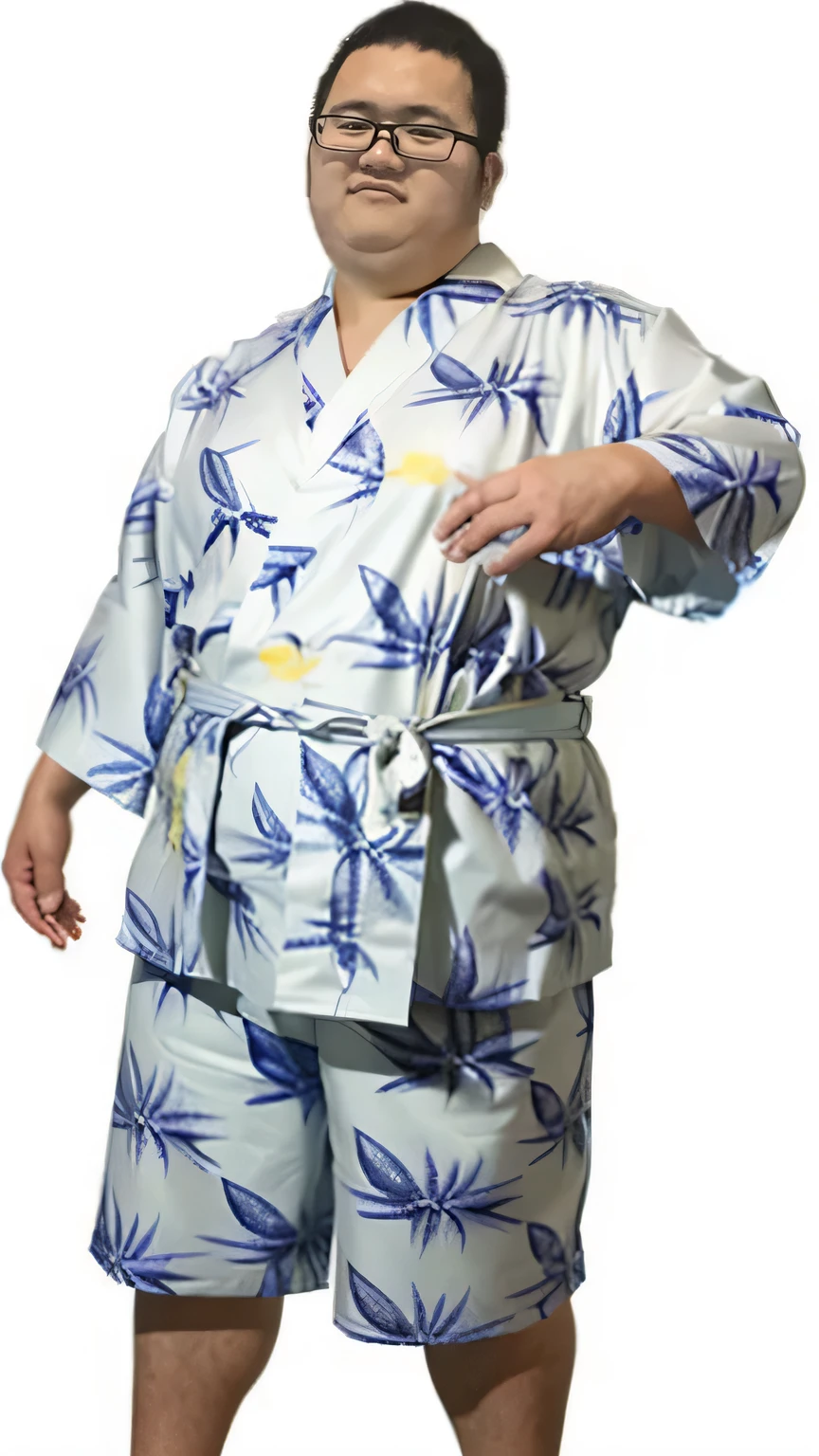 Men in yukata、butterfly々The design、fat man