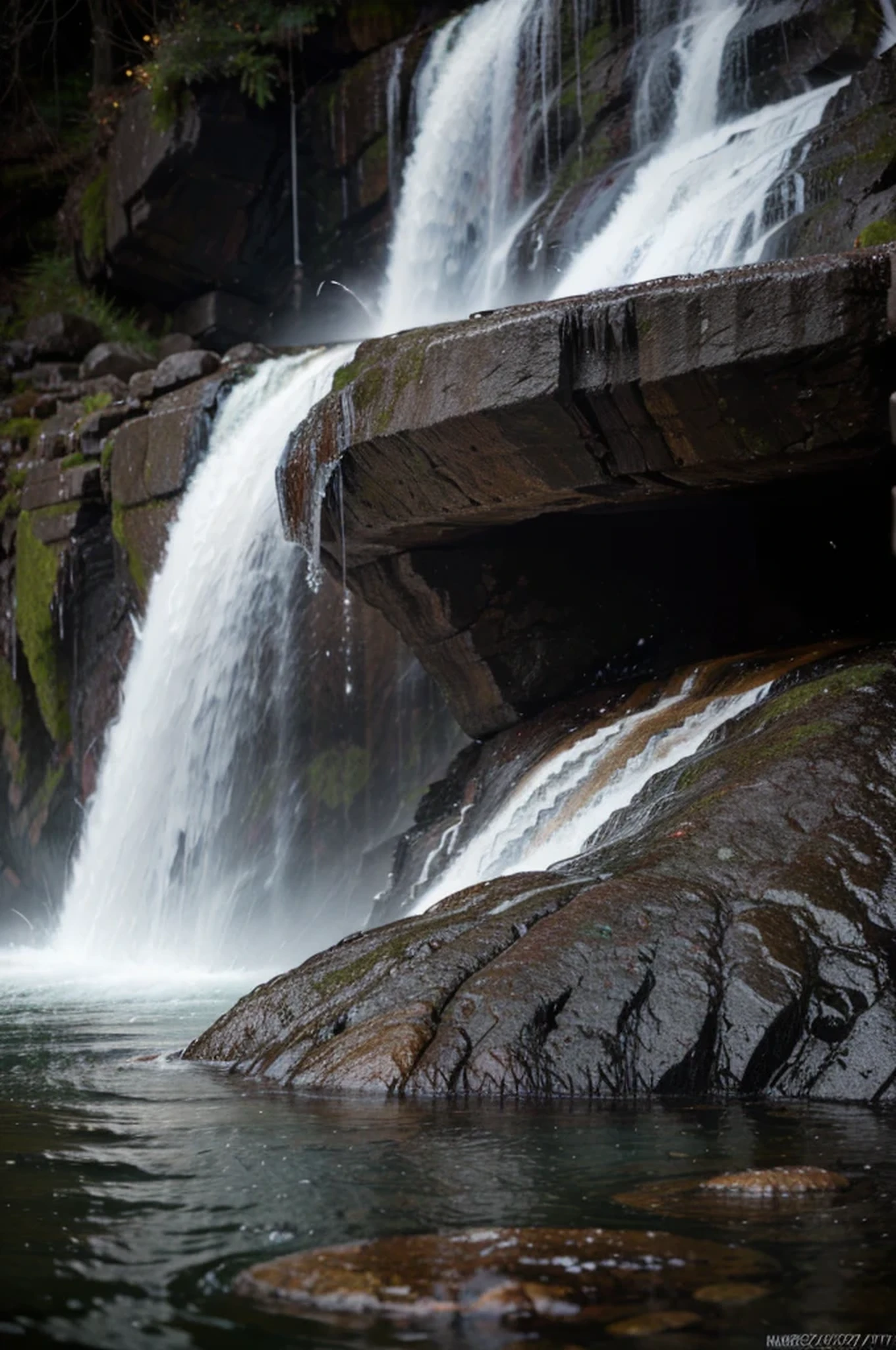 muscular young Japanese man meditating under a waterfall, the water falls on him and wets his body, winter, icy water, 4k, Ultra detailed image, realistic, Highly detailed, perfect composition, splendid, Intricately detailed, Incredibly detailed, 8 k artistic photography , hyper detailed, Masterpiece, Ultra detailed, Hyperrealistic, 4k, Ultra detailed image, realistic, Highly detailed, perfect composition, splendid, Intricately detailed, Incredibly detailed, 8K fine art photography , hyper detailed, Masterpiece