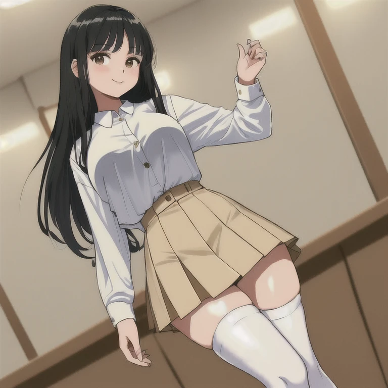 masterpiece, highest quality, Private Server、Casual wear、Anime Style,Troublesome、Station platform、from the front、Low - Angle
,mini skirt、Lace panties、whole body、blush