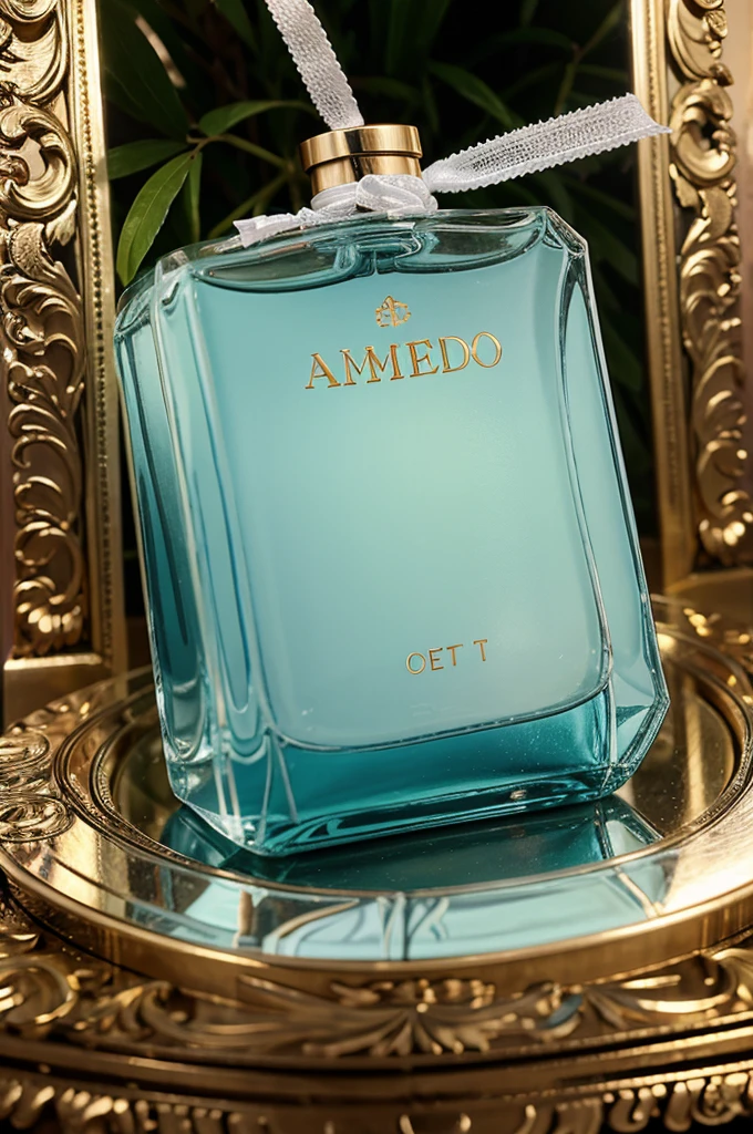 Gere a imagem de um perfume amadeirado