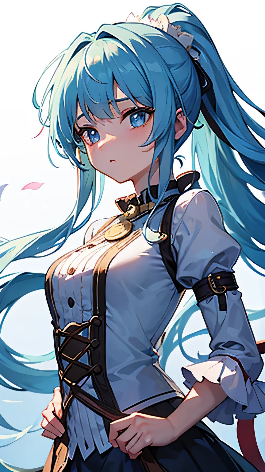 (masterpiece), (best quality), (ultra detailed),(disheveled hair),(illustration), (1girl), (Fashionable clothing), standing, Fashion model, looking at viewer, (interview), (simple background),beautiful detailed eyes, delicate beautiful face, Floating,(high saturation),(colorful splashes),colorful bubble,(shining), focus on face, ponytail, kamisato ayaka, light blue hair, bangs, hair ring, floating flowers, floating hairs, (shining), best lighting, best shadow,