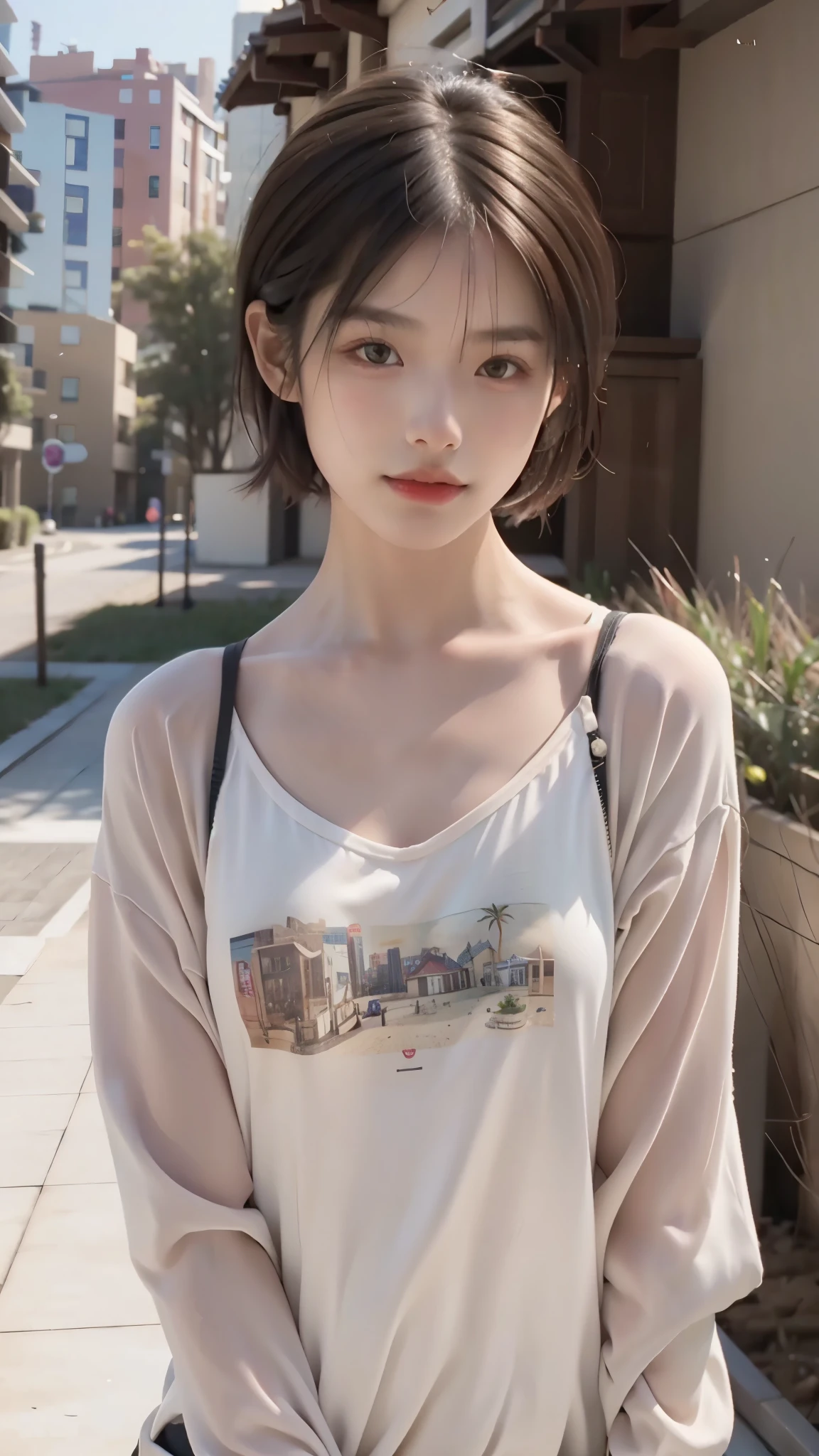 最high quality, masterpiece, 超High resolution, (realistic:1.4), Raw photo, 1 girl,, short hair,, (masterpiece, 最high quality, high quality, High resolution, Super detailed),