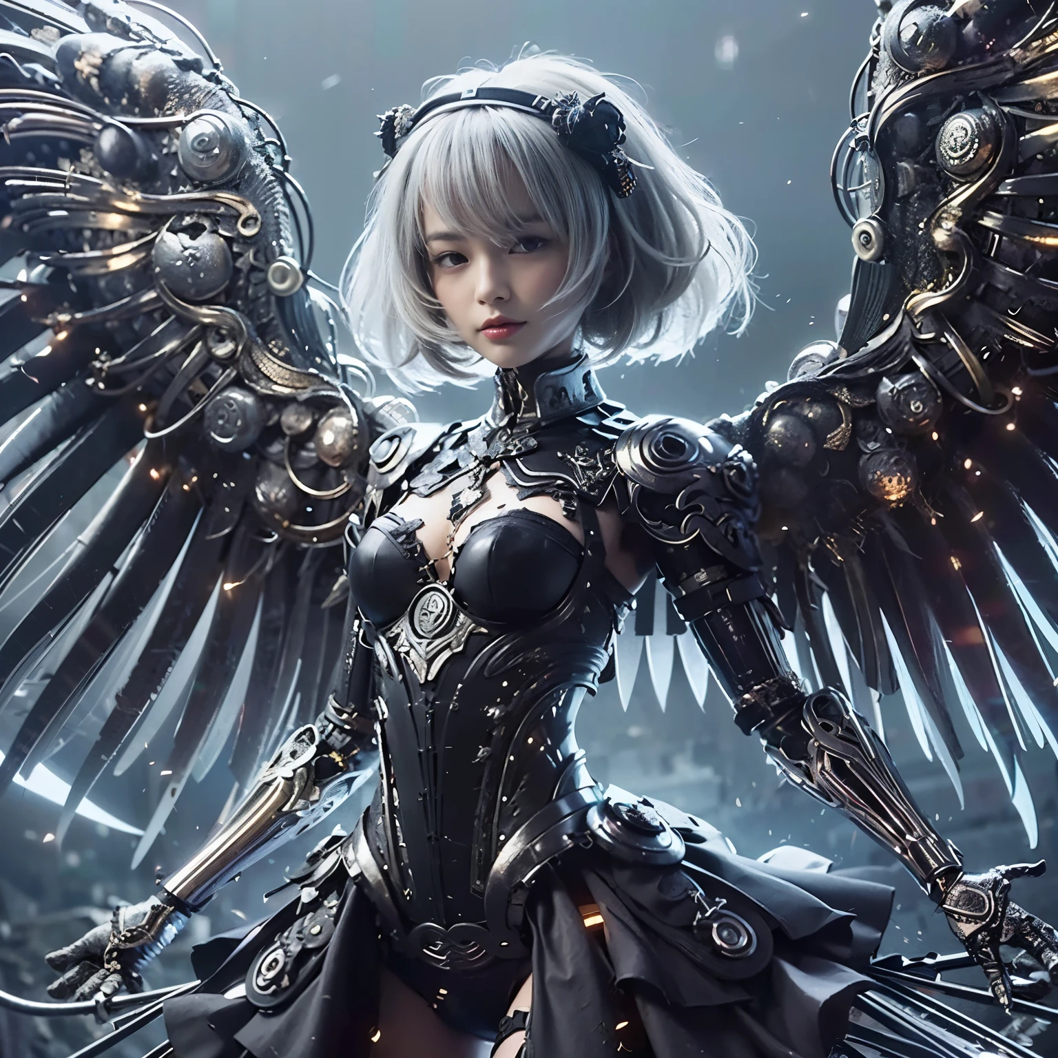 (best quality,4k,8k,highres,masterpiece:1.2), ultra-detailed, (realistic, photorealistic, photo-realistic:1.37), samurai armor, traditional Japanese sword, beautiful girl, kawaii, ponytail, super detailed, hyper-realistic texture, realistic, lifelike photography.