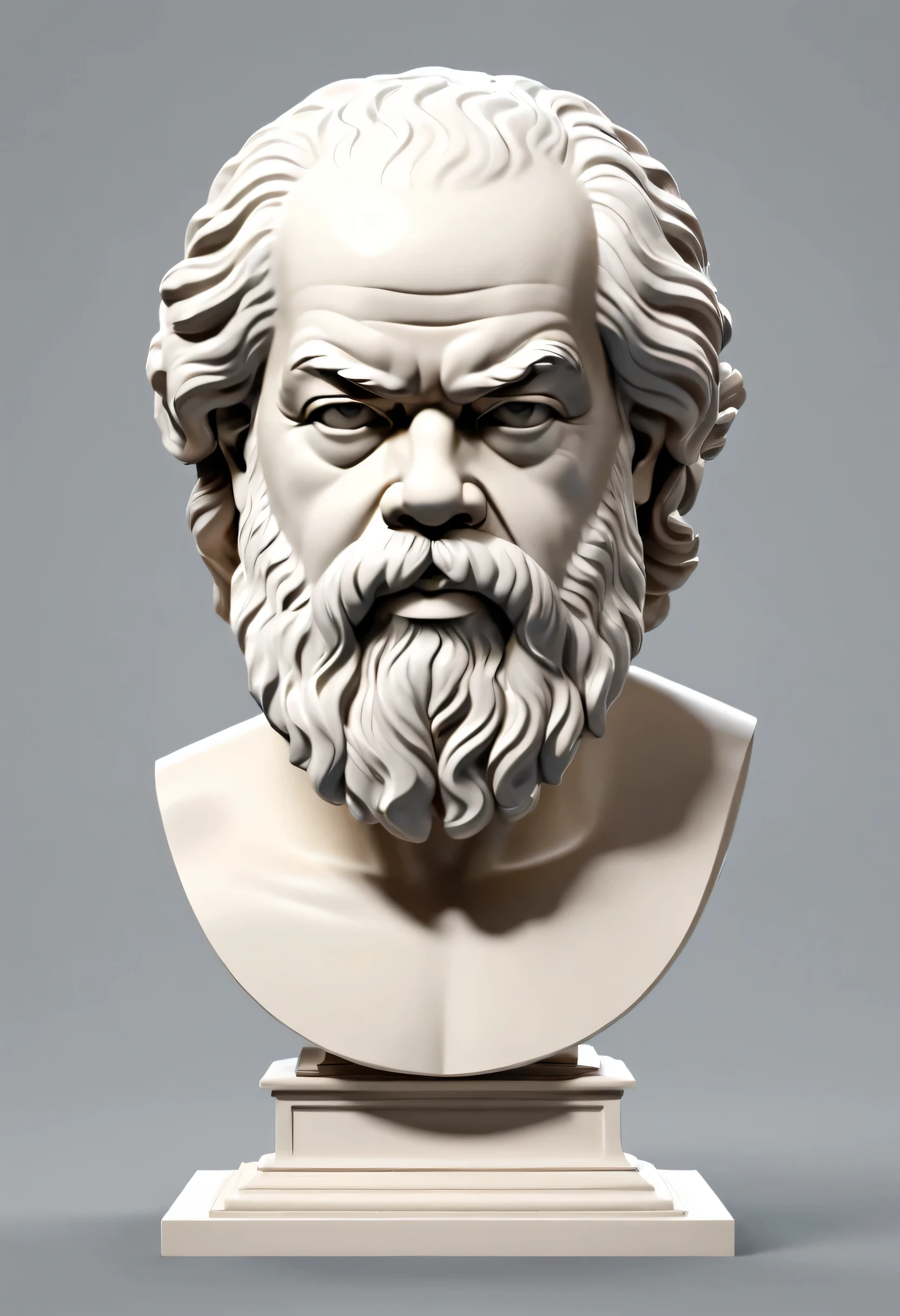 crie uma logo, Face of Socrates, fundo transparente, sem fundo