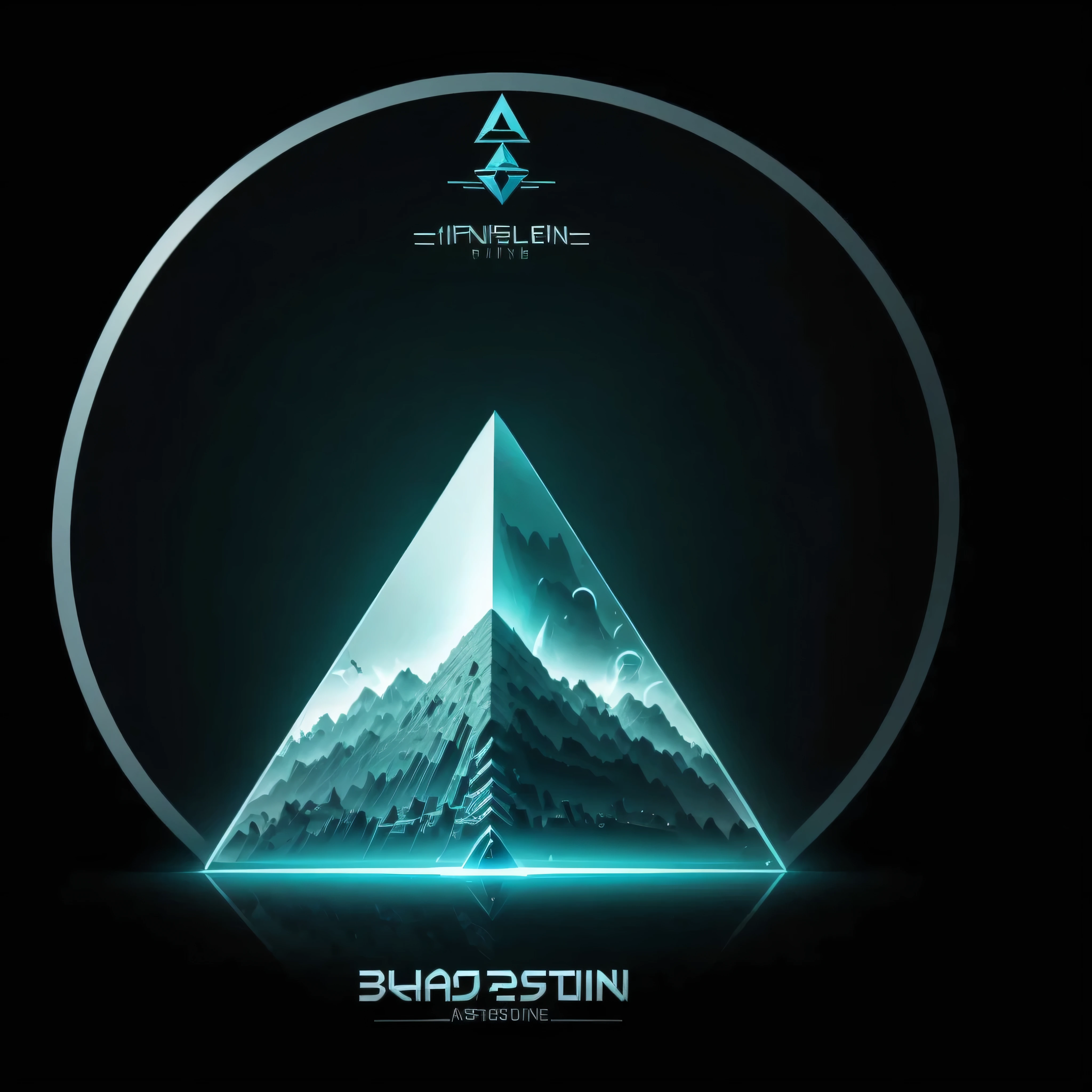 on an Alien (futuristic) planet baptiment geometric shape giant triangular, where man is tiny. Best quality, 8k, masterpiece, ultra-detailed, photorealistic, high-quality.