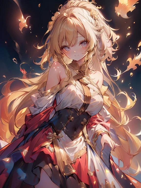 ((top quality)),(超A high resolution),(super detailed),((best anime)),sharp,Claire,Art with amazing depictions, (1 woman,ash blonde),(off shoulder sheath dress,),(((gentle smile)))
