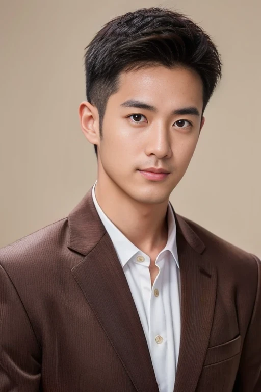 Brown striped suit、 30-year-old handsome employee、The hair is neat.It is not advisable to cut the beard short.no beard. (Super handsome S-class suit man)、 Japanese male, 30 years old、 merchant、 Super Deluxe Set、 office、 Stand up in a suitSyoung handsome man、 full body image、 (CG Unity 8K High Detail Photo)、 (a very detailedSThe most handsome boy in the class)、 (Photos are real)、 ((top quality))、 super detailed、 (Masterpiece)、 super high quality、 High、 audience、 gentleman、 very beautiful hair、 short hair、 bright photos、 As handsome as a model、 As handsome as an idol、 Luxury watches、 Eyes balanced looking at the audience with a slight smile