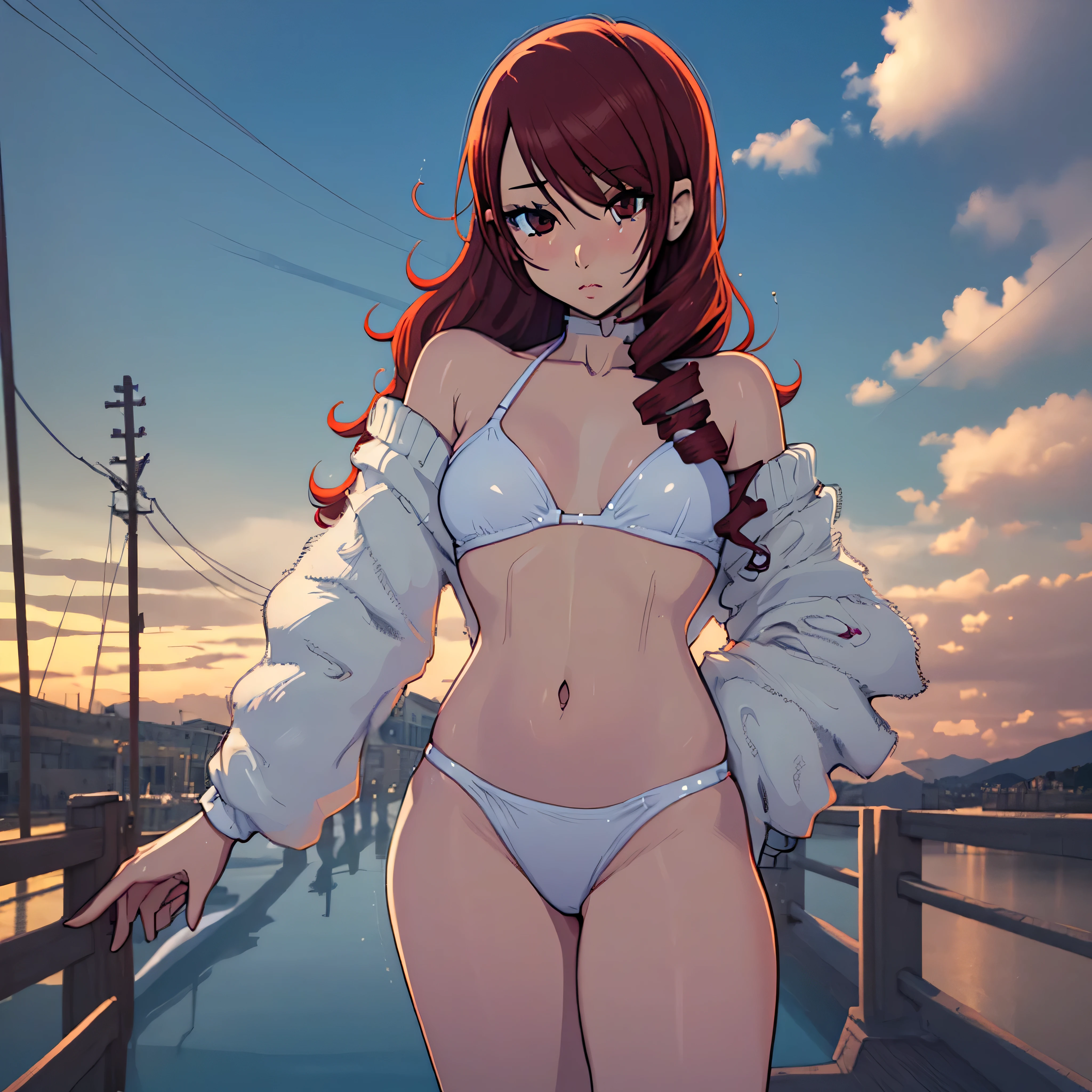 1 girl, bikini, (masterpiece, highest quality, High resolution, , perfect pixel, 4k,),(( Mitsuru Kurjiou.))